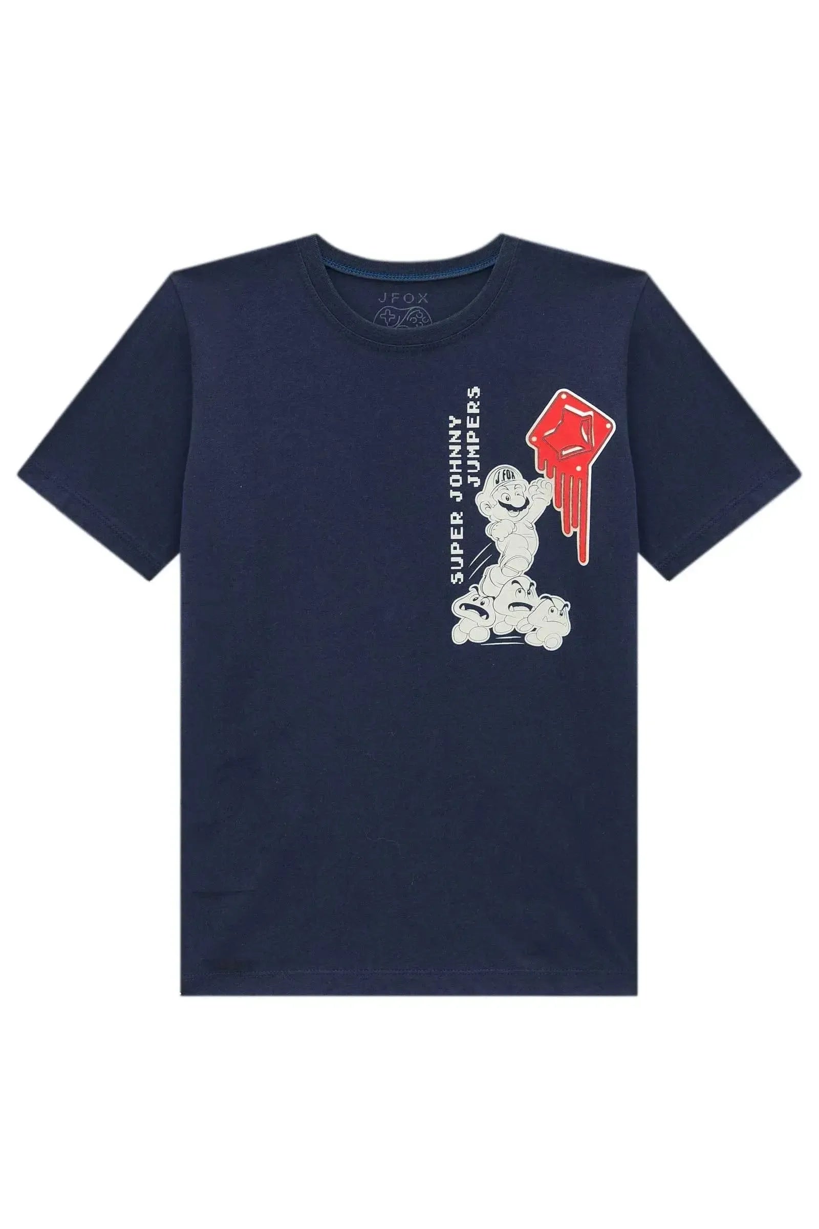 Camiseta em Meia Malha 94302 Johnny Fox Teen Menino