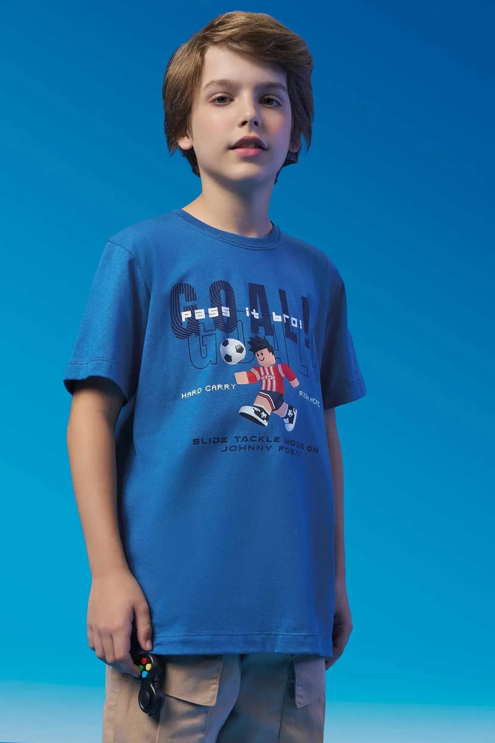 Camiseta em Meia Malha 94320 Johnny Fox Teen Menino