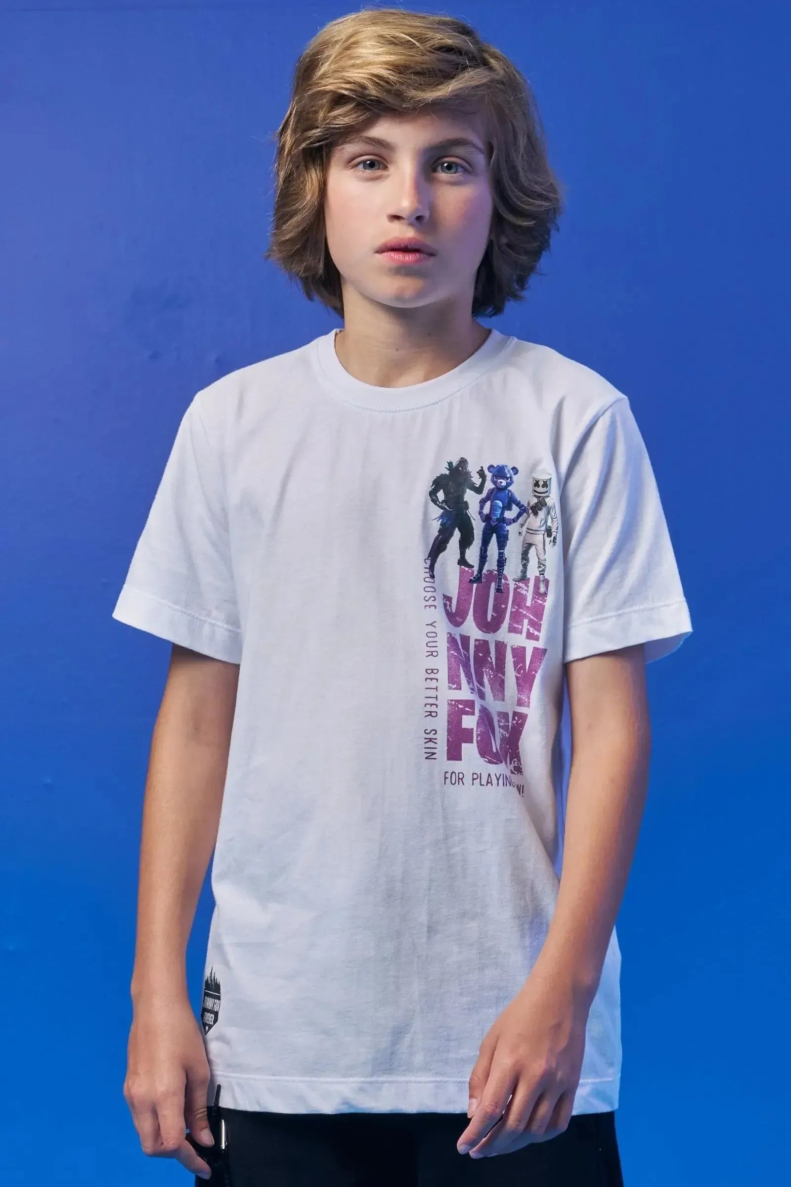 Camiseta em Meia Malha 94335 Johnny Fox Teen Menino