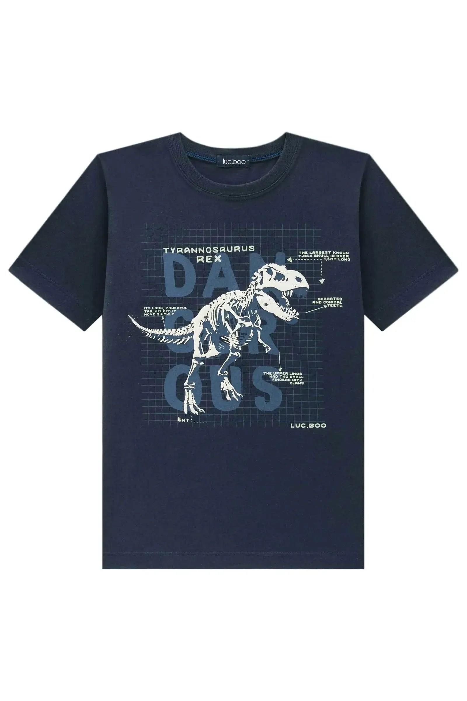 Camiseta em Meia Malha 94776 LucBoo Infantil Menino