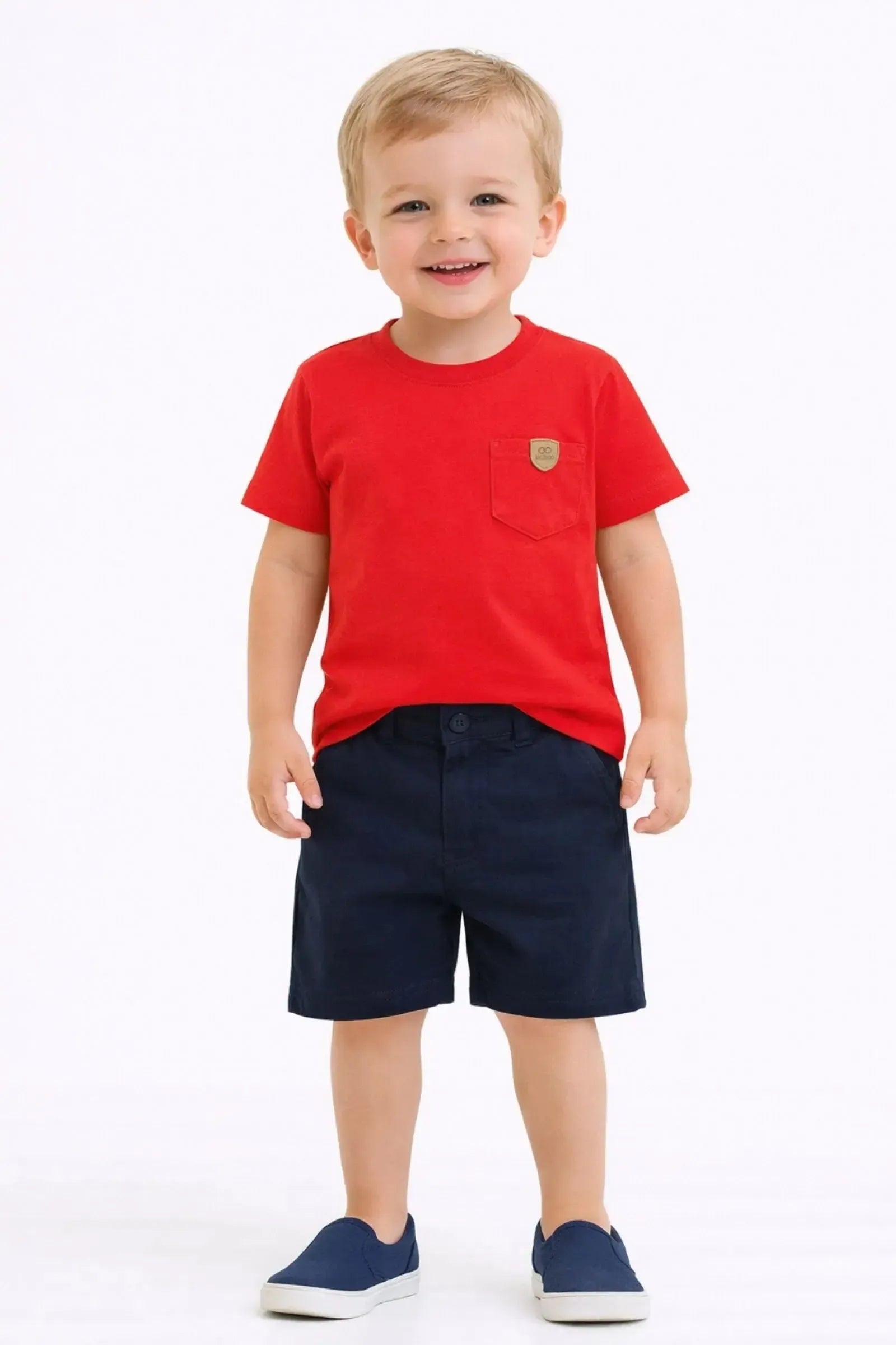 Camiseta em Meia Malha 95037 LucBoo Infantil Menino