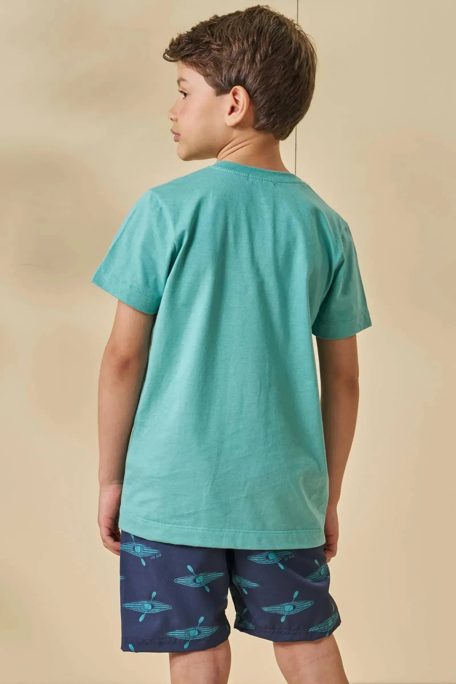 Camiseta em Meia Malha 95647 LucBoo Infantil Menino