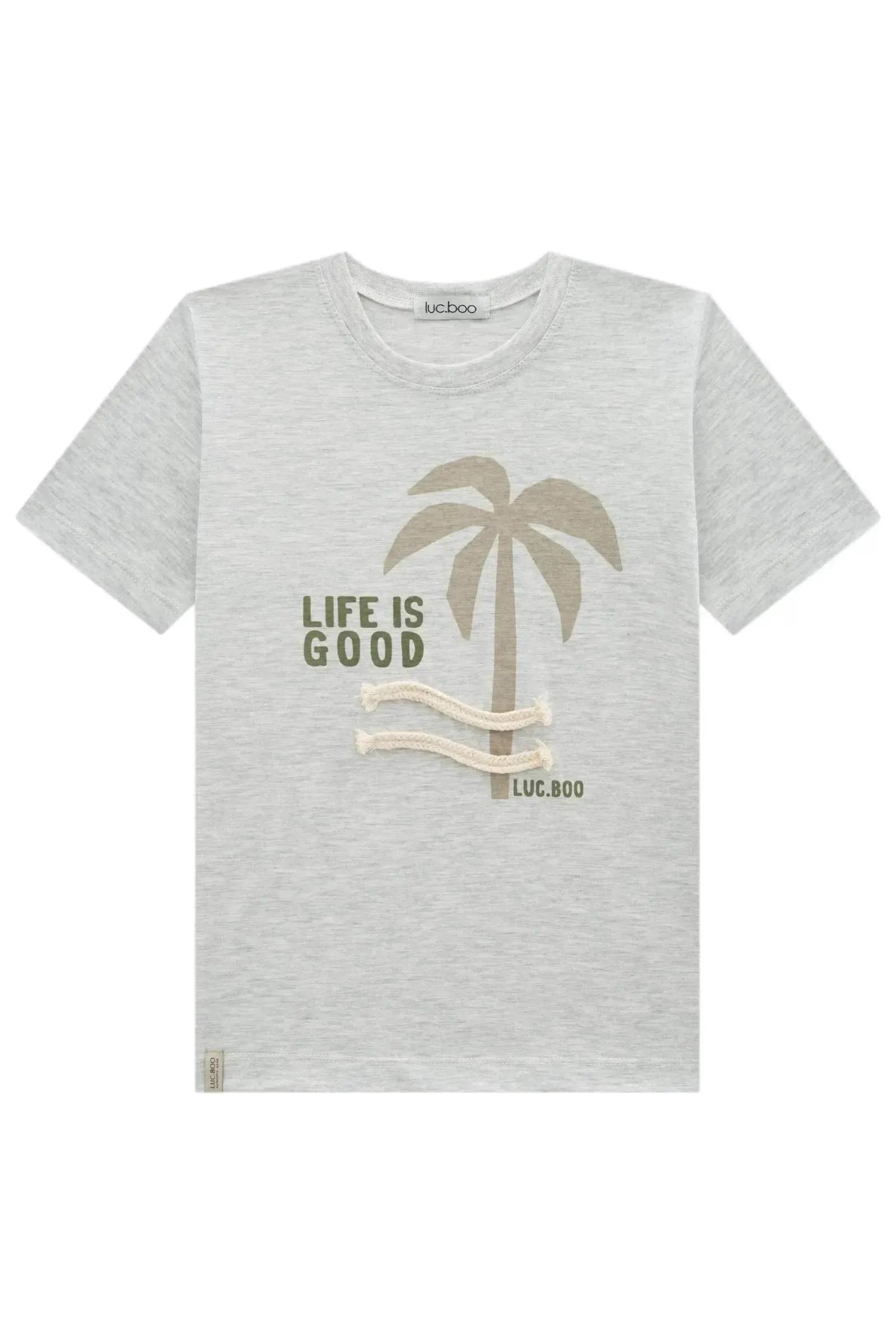 Camiseta em Meia Malha 95673 LucBoo Infantil Menino