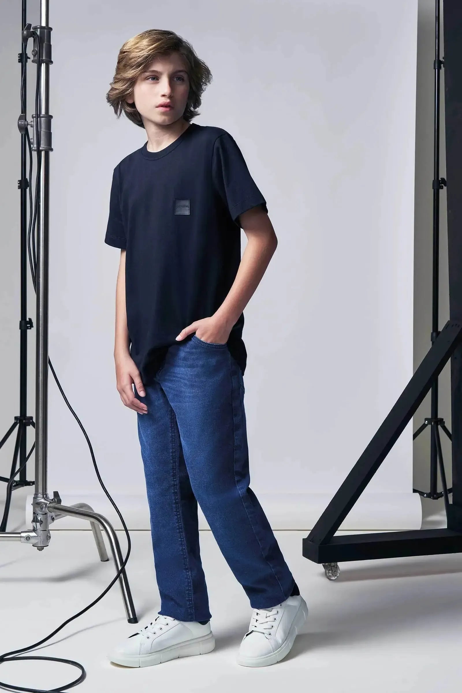 Camiseta em Meia Malha 96012 Johnny Fox Teen Menino