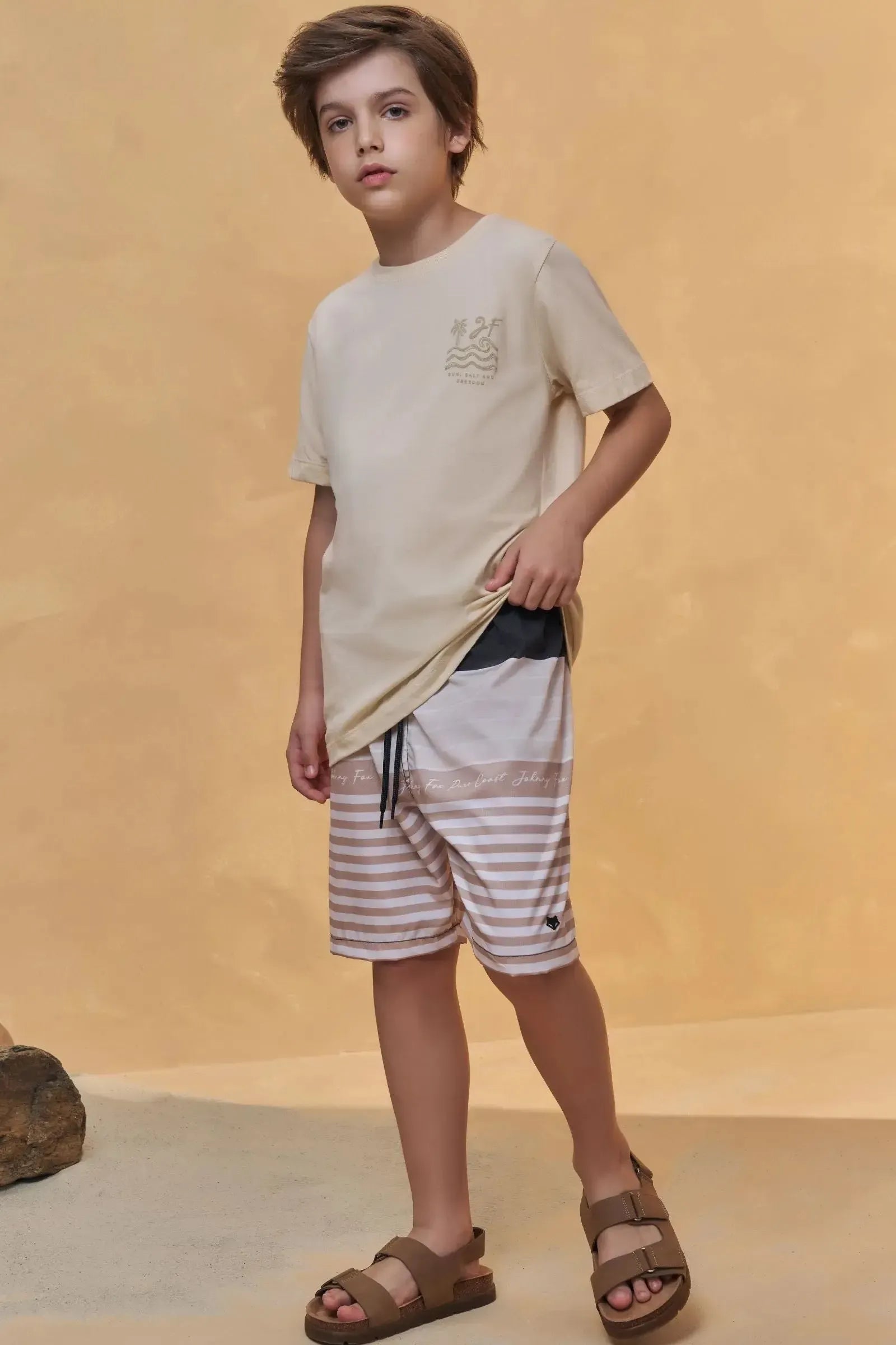 Camiseta em Meia Malha 96379 Johnny Fox Teen Menino