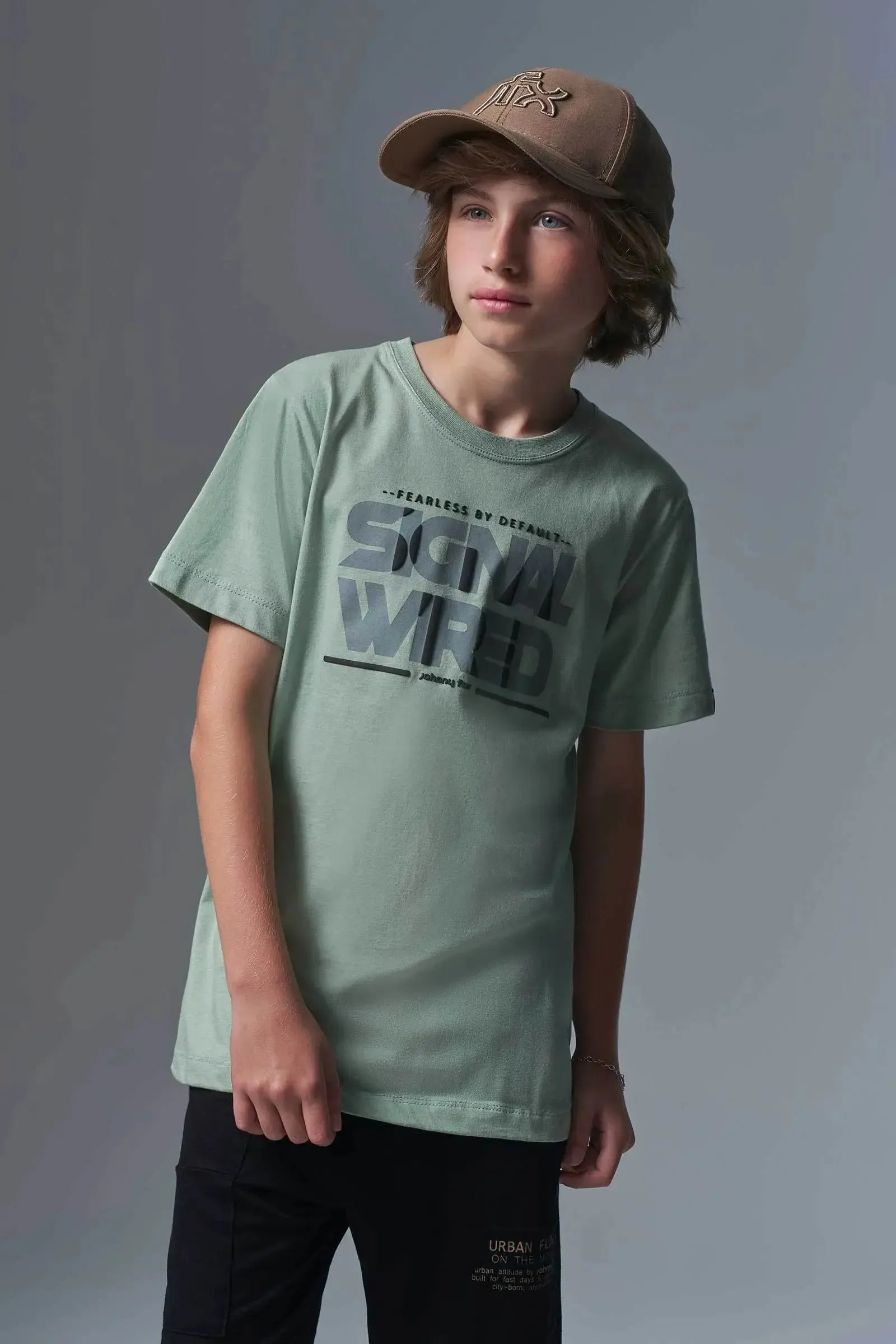 Camiseta em Meia Malha 96618 Johnny Fox Teen Menino