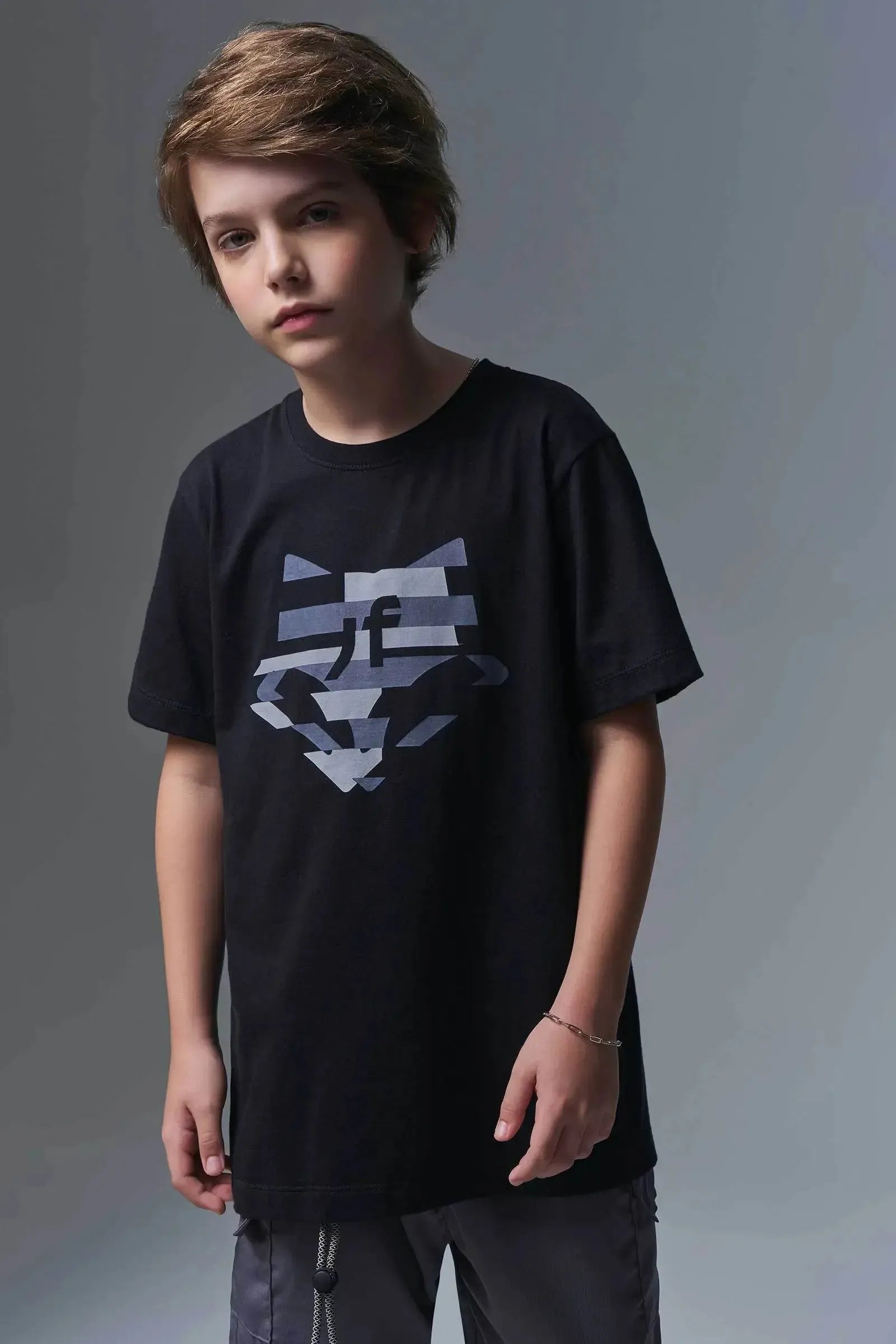 Camiseta em Meia Malha 96621 Johnny Fox Teen Menino