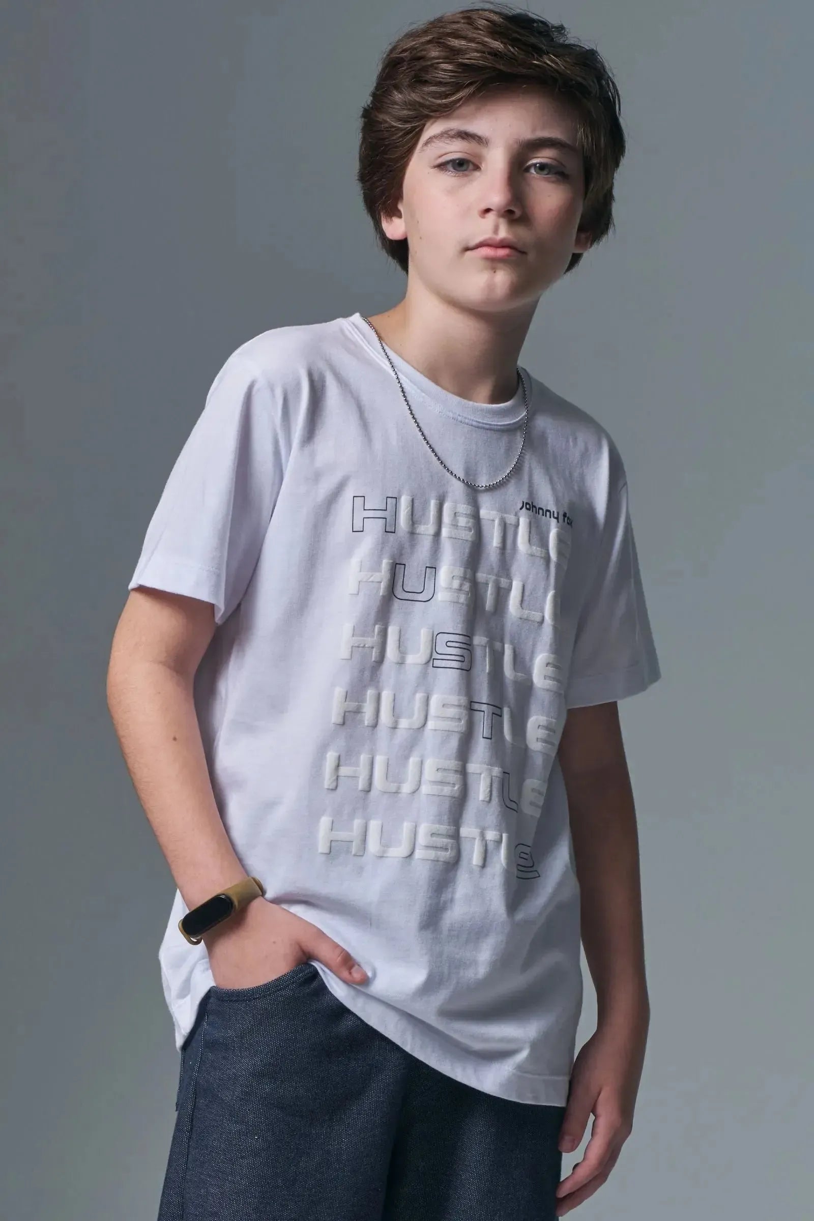 Camiseta em Meia Malha 96637 Johnny Fox Teen Menino