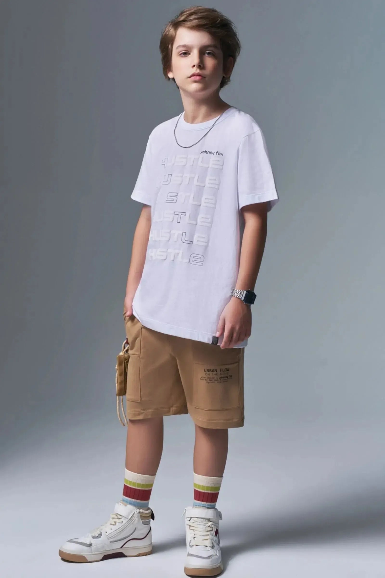 Camiseta em Meia Malha 96637 Johnny Fox Teen Menino