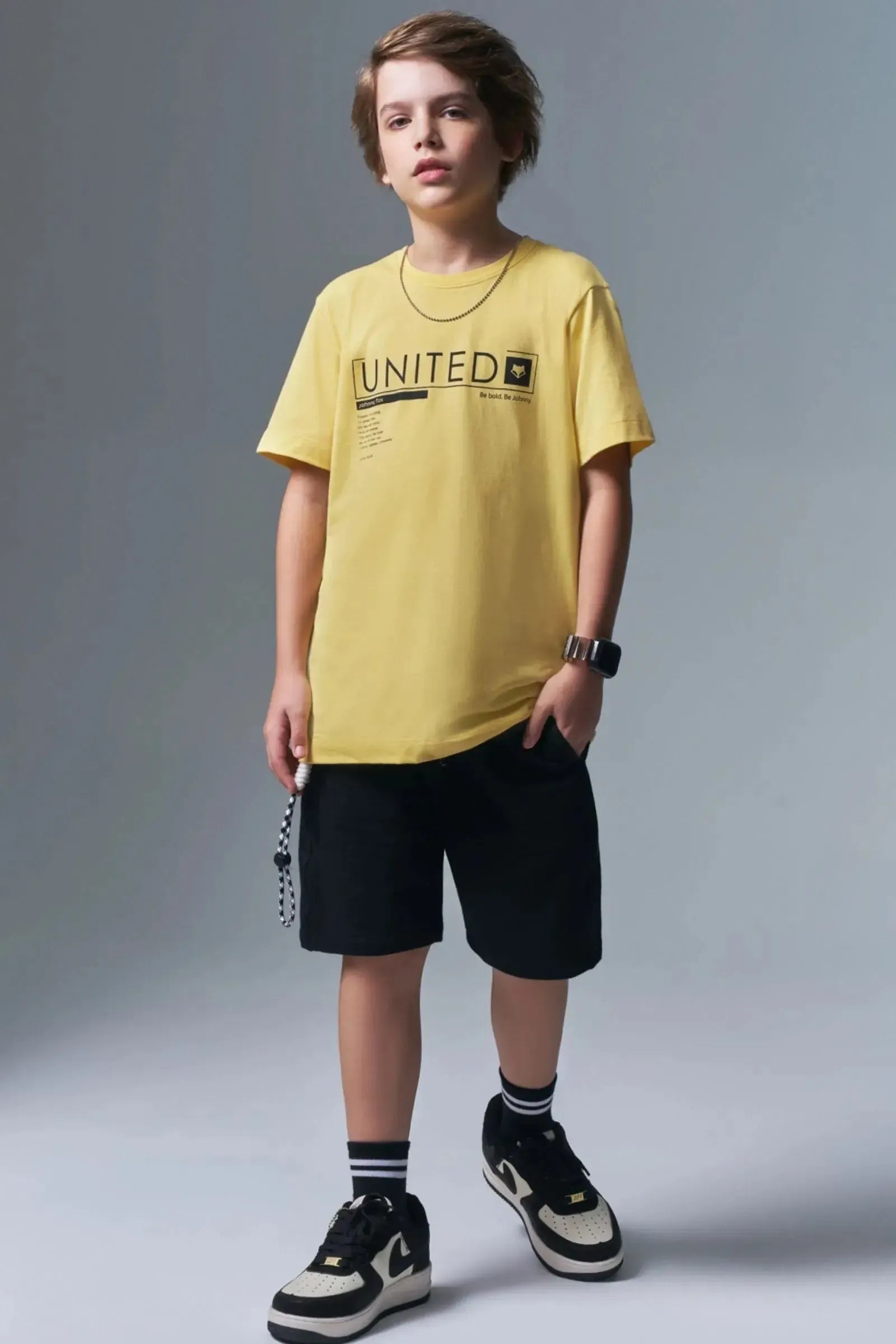 Camiseta em Meia Malha 96642 Johnny Fox Teen Menino