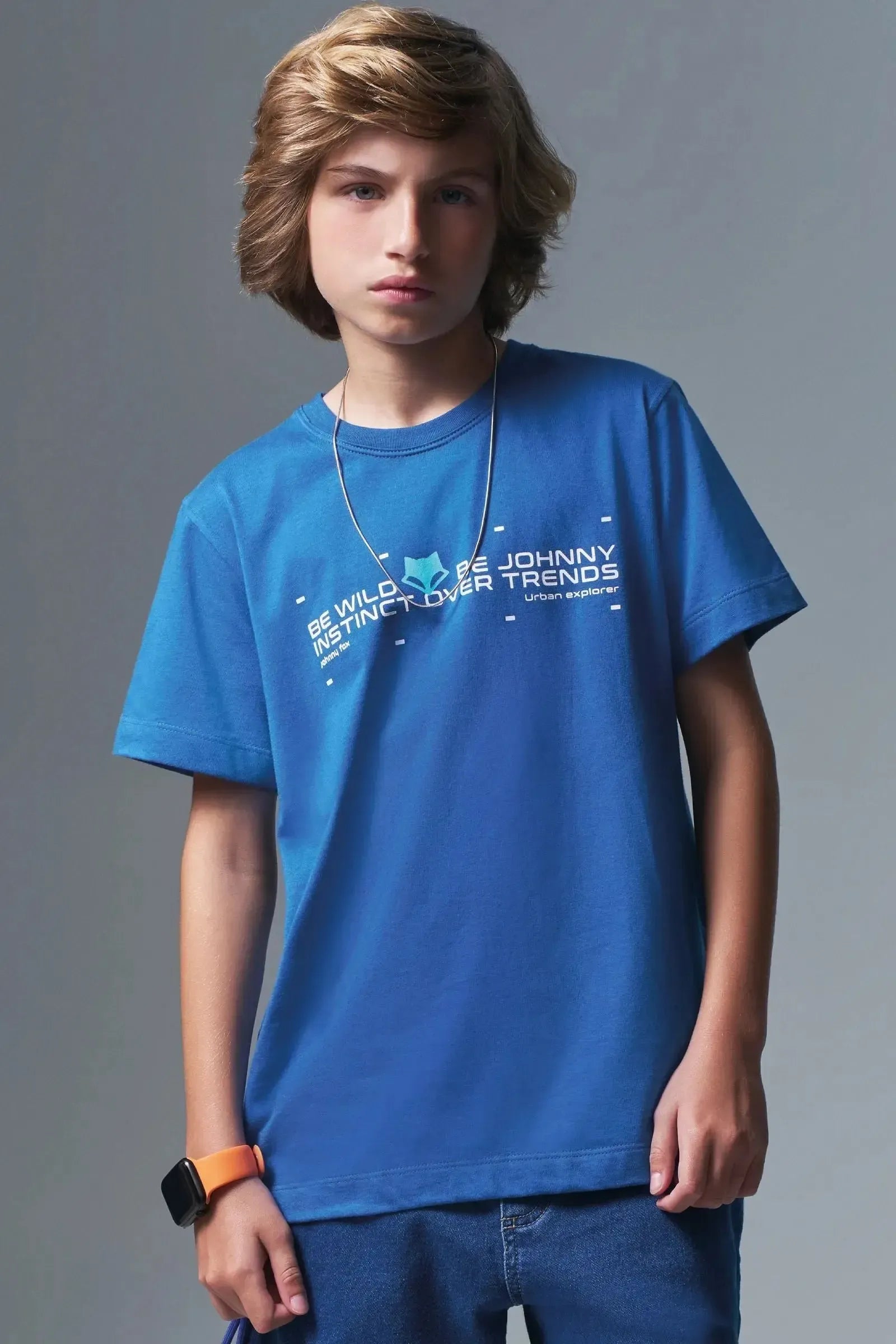 Camiseta em Meia Malha 96651 Johnny Fox Teen Menino
