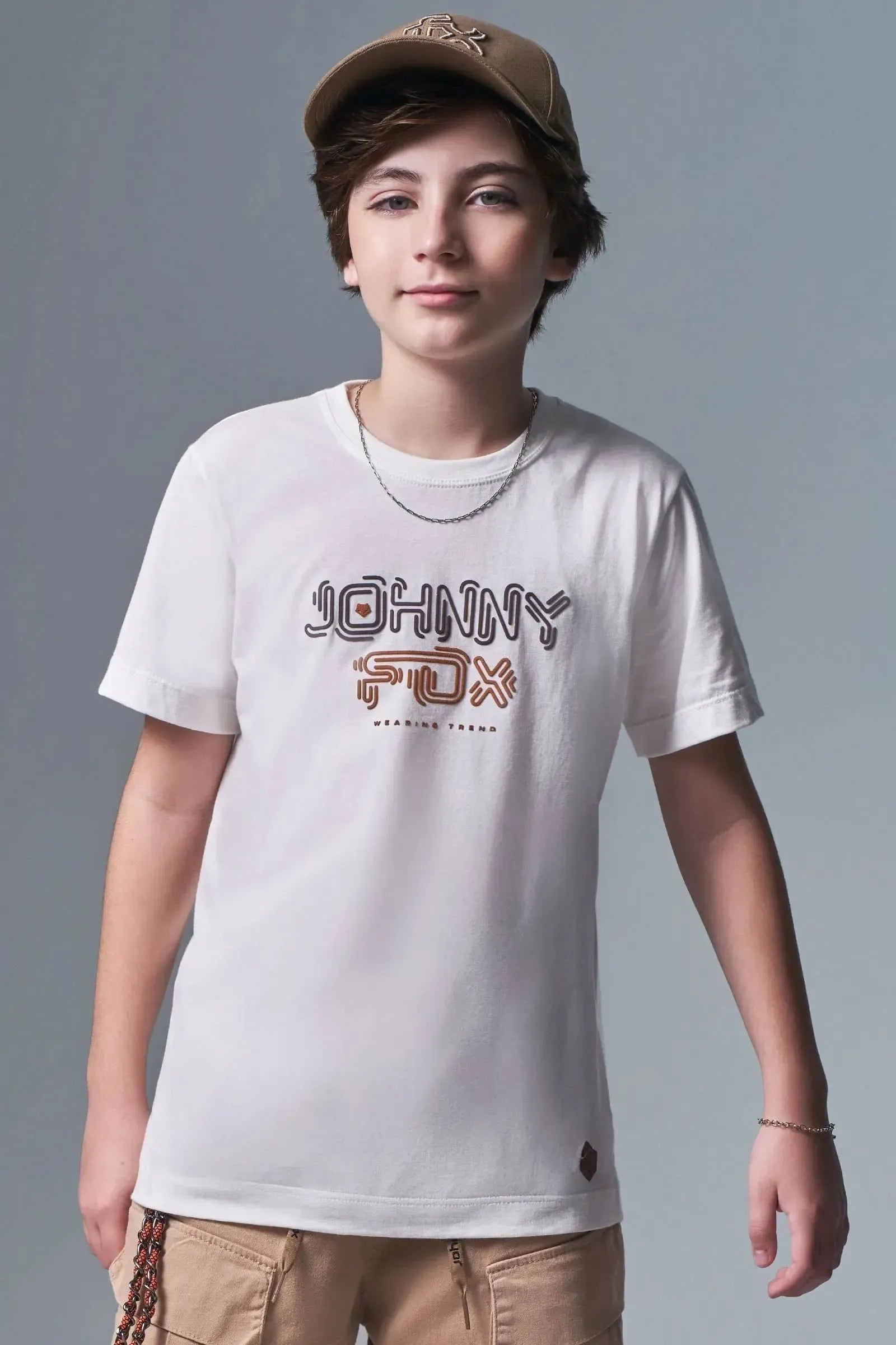 Camiseta em Meia Malha 96662 Johnny Fox Teen Menino