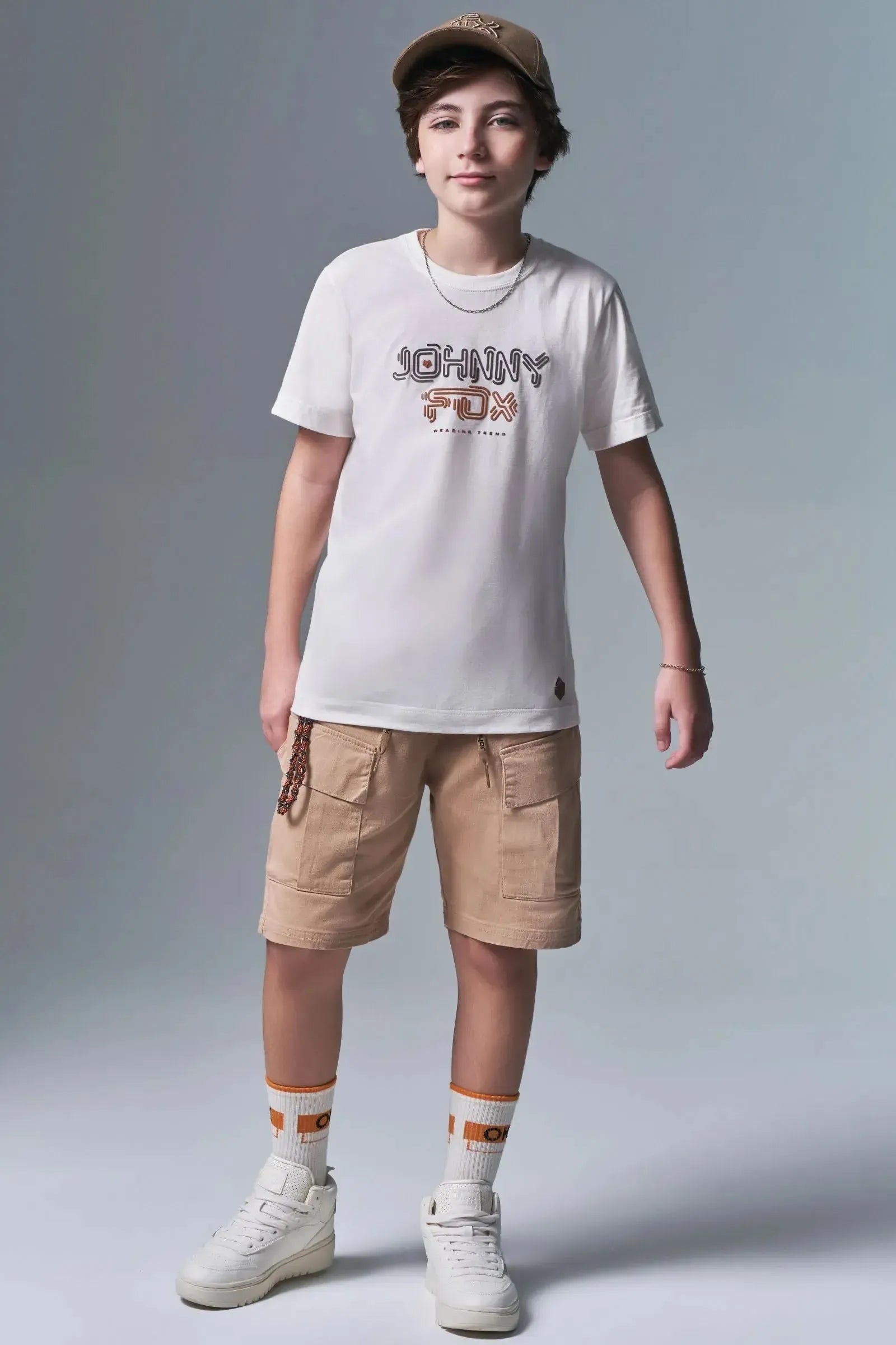 Camiseta em Meia Malha 96662 Johnny Fox Teen Menino