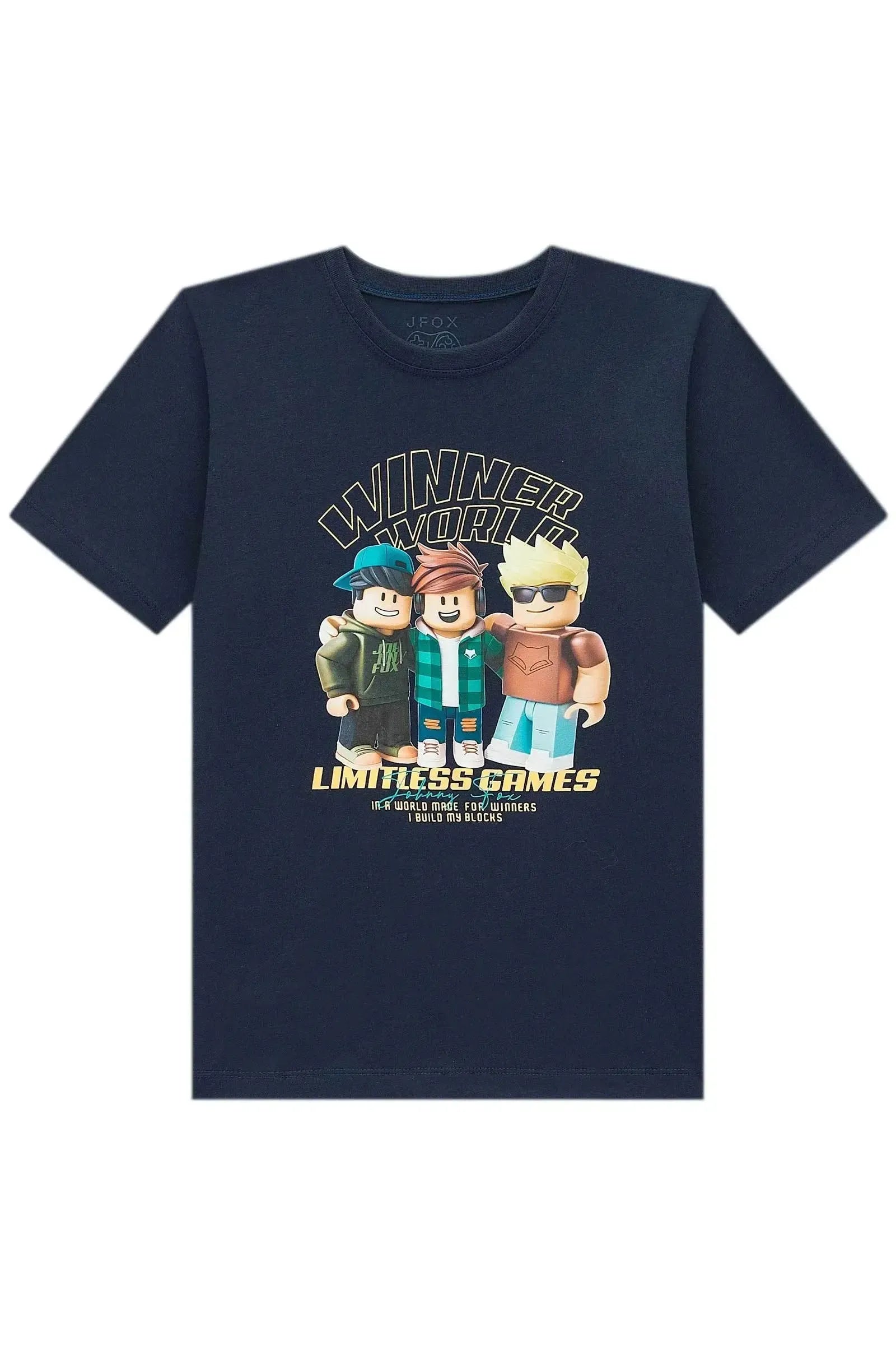 Camiseta em Meia Malha 97595 Johnny Fox Teen Menino