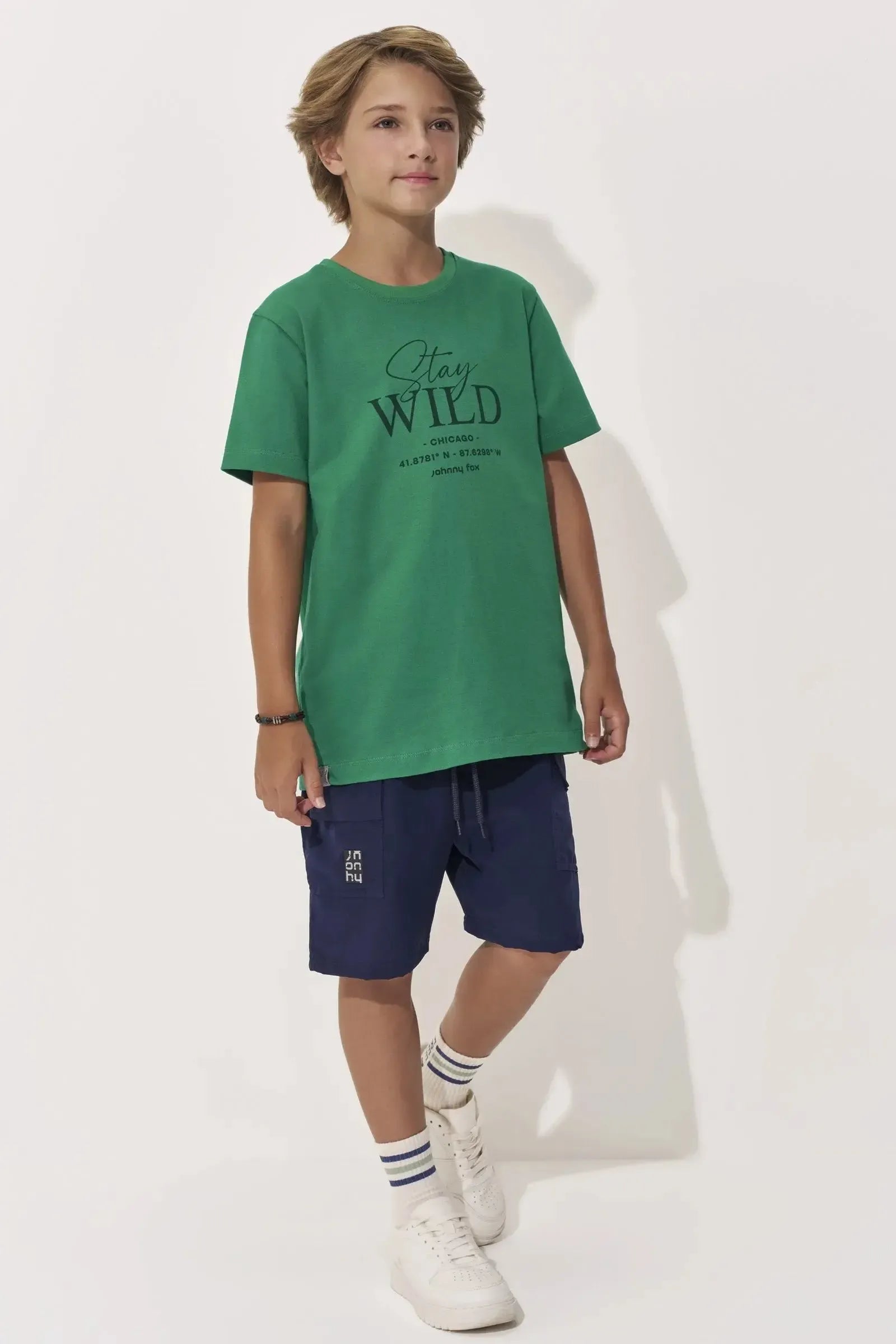 Camiseta em Meia Malha 97808 Johnny Fox Teen Menino