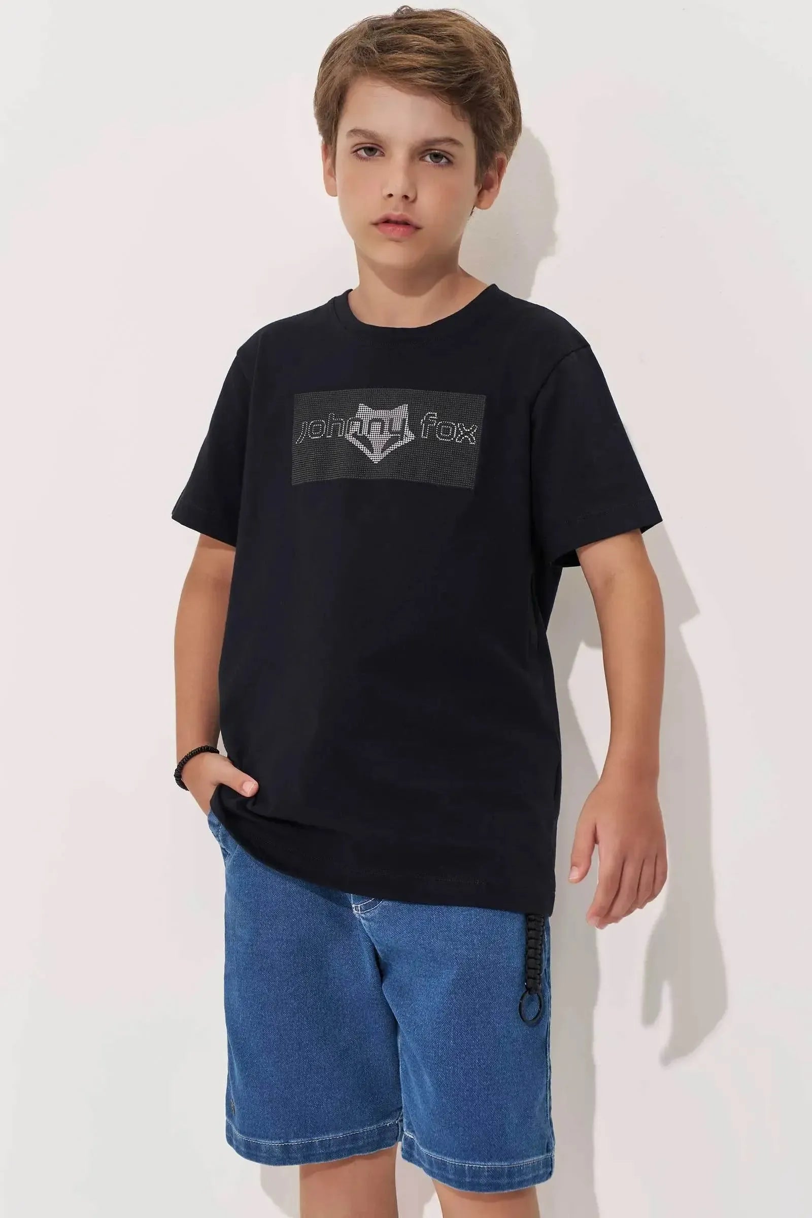 Camiseta em Meia Malha 97809 Johnny Fox Teen Menino