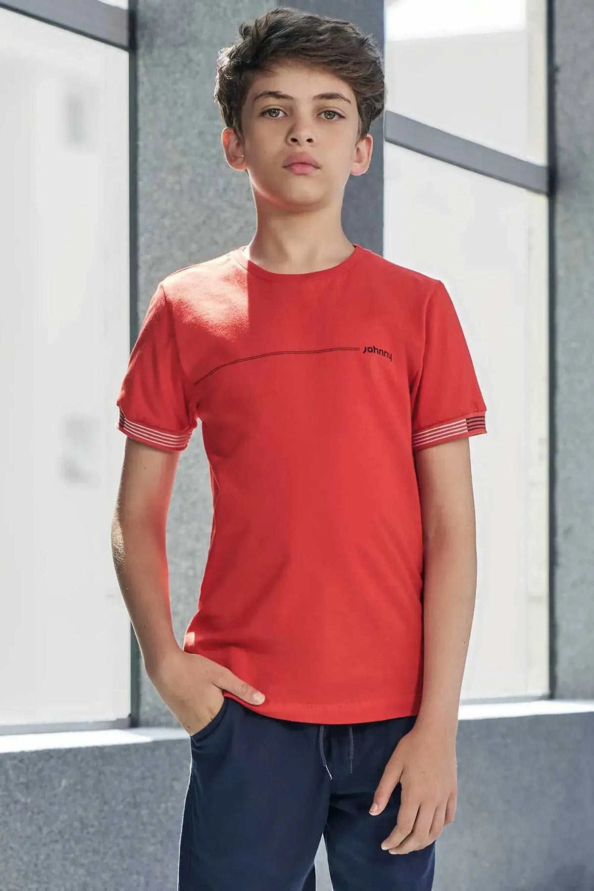 Camiseta em Meia Malha 97858 Johnny Fox Teen Menino