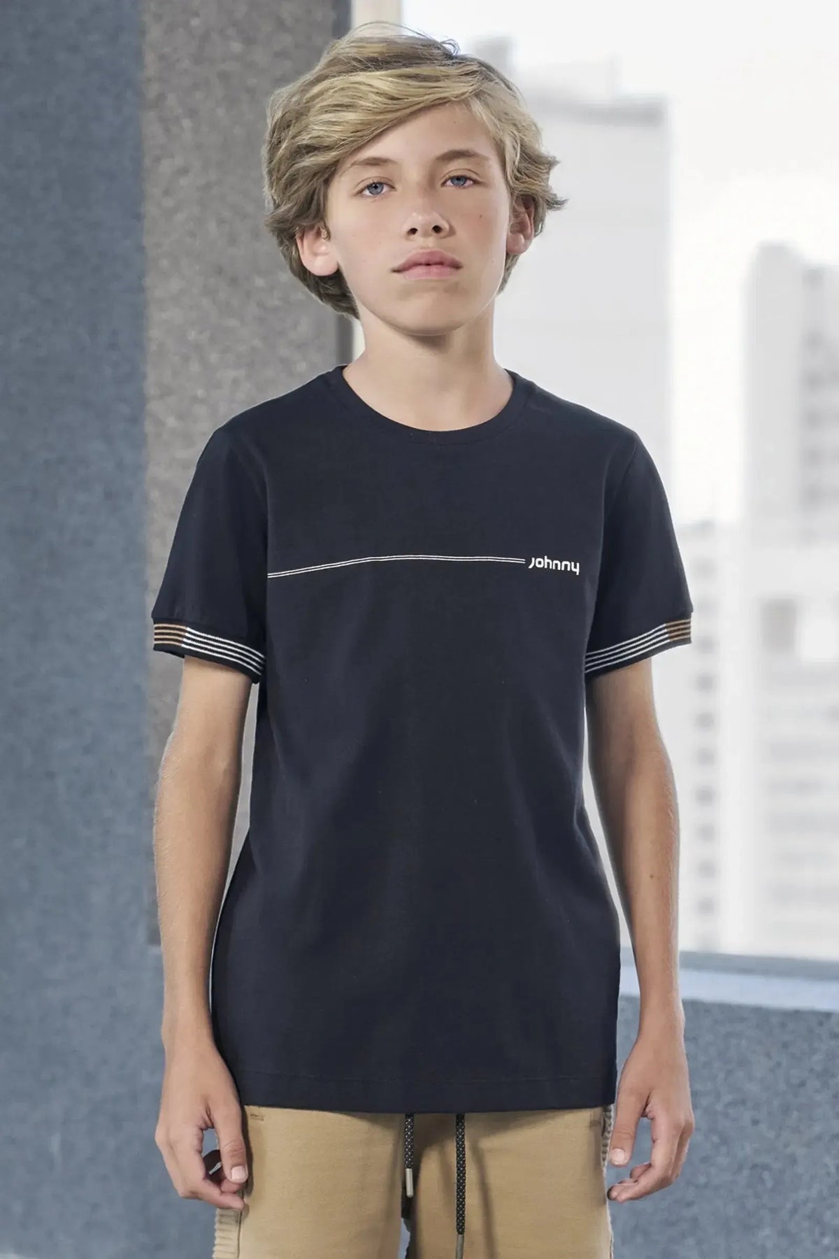 Camiseta em Meia Malha 97858 Johnny Fox Teen Menino