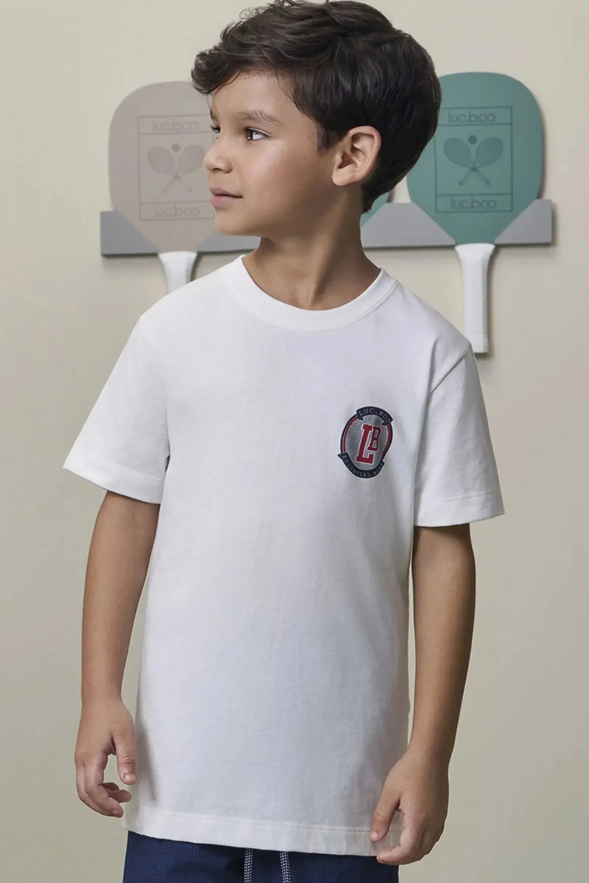 Camiseta em Meia Malha 98412 LucBoo Infantil Menino