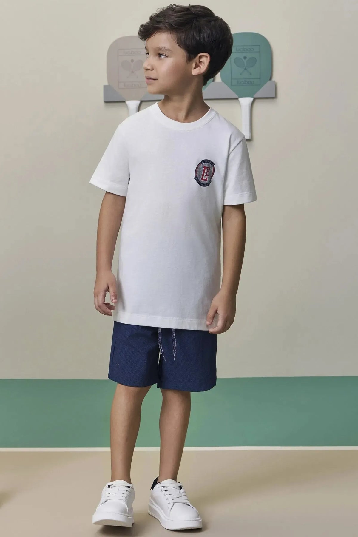 Camiseta em Meia Malha 98412 LucBoo Infantil Menino