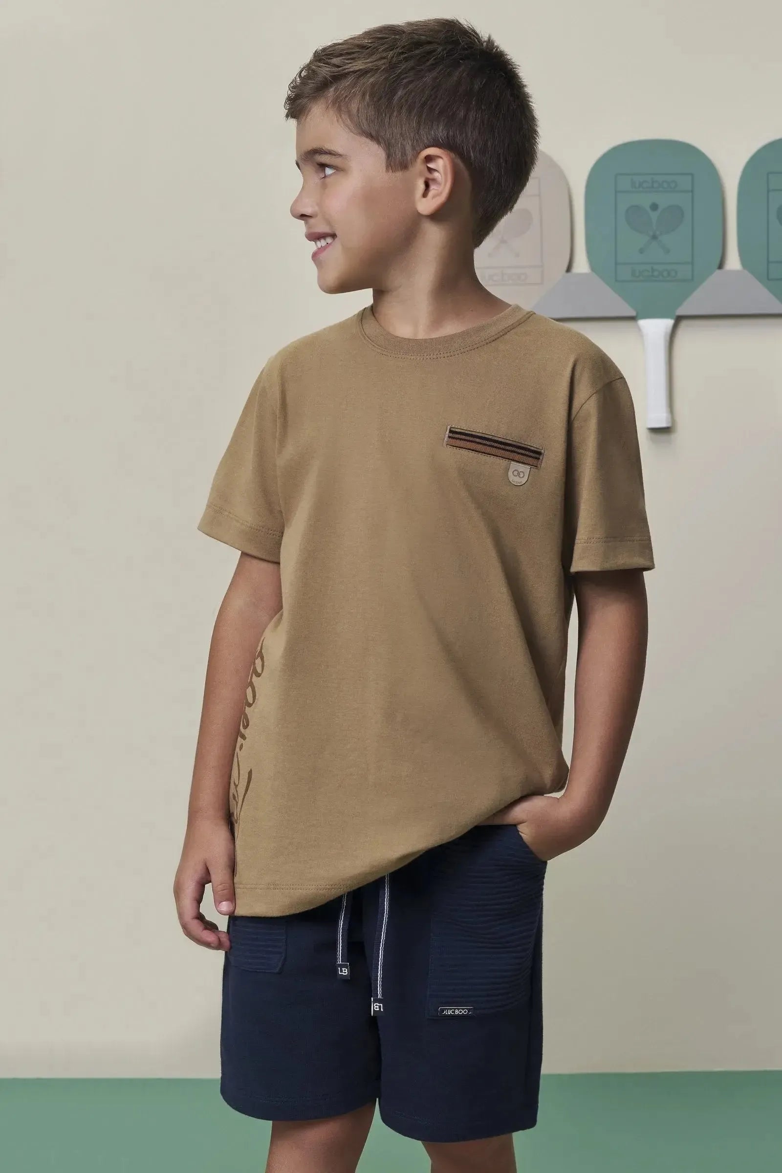 Camiseta em Meia Malha 98414 LucBoo Infantil Menino