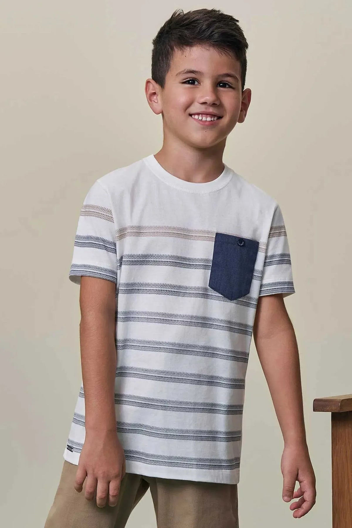 Camiseta em Meia Malha 98415 LucBoo Infantil Menino
