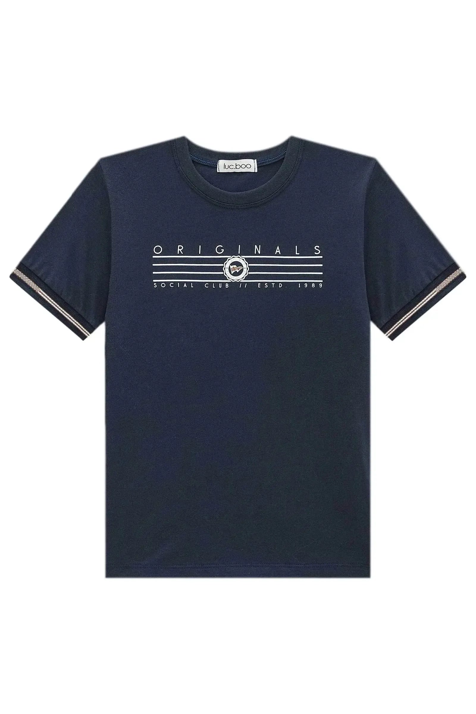 Camiseta em Meia Malha 98427 LucBoo Infantil Menino