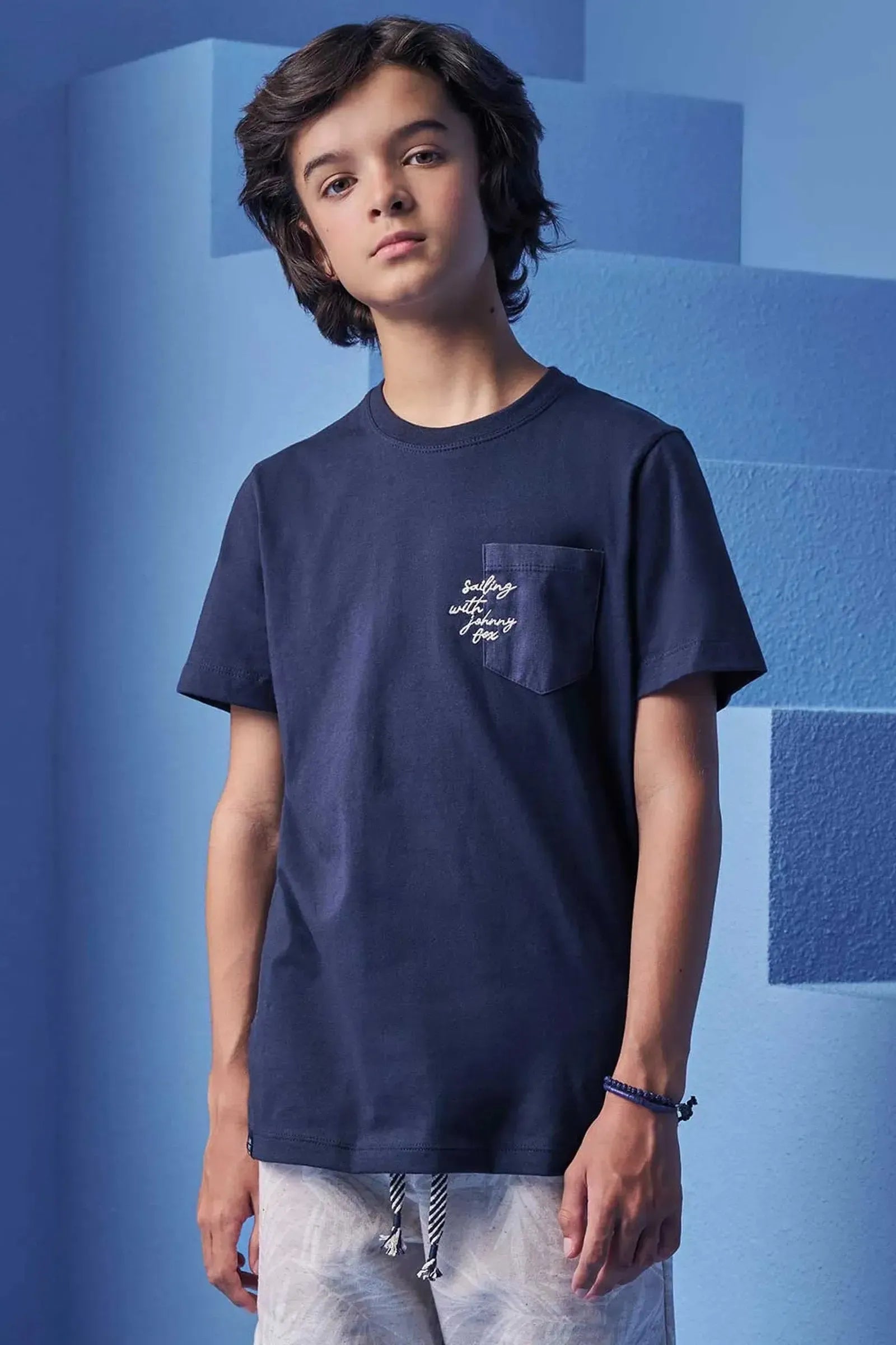 Camiseta em Meia Malha 98649 Johnny Fox Teen Menino