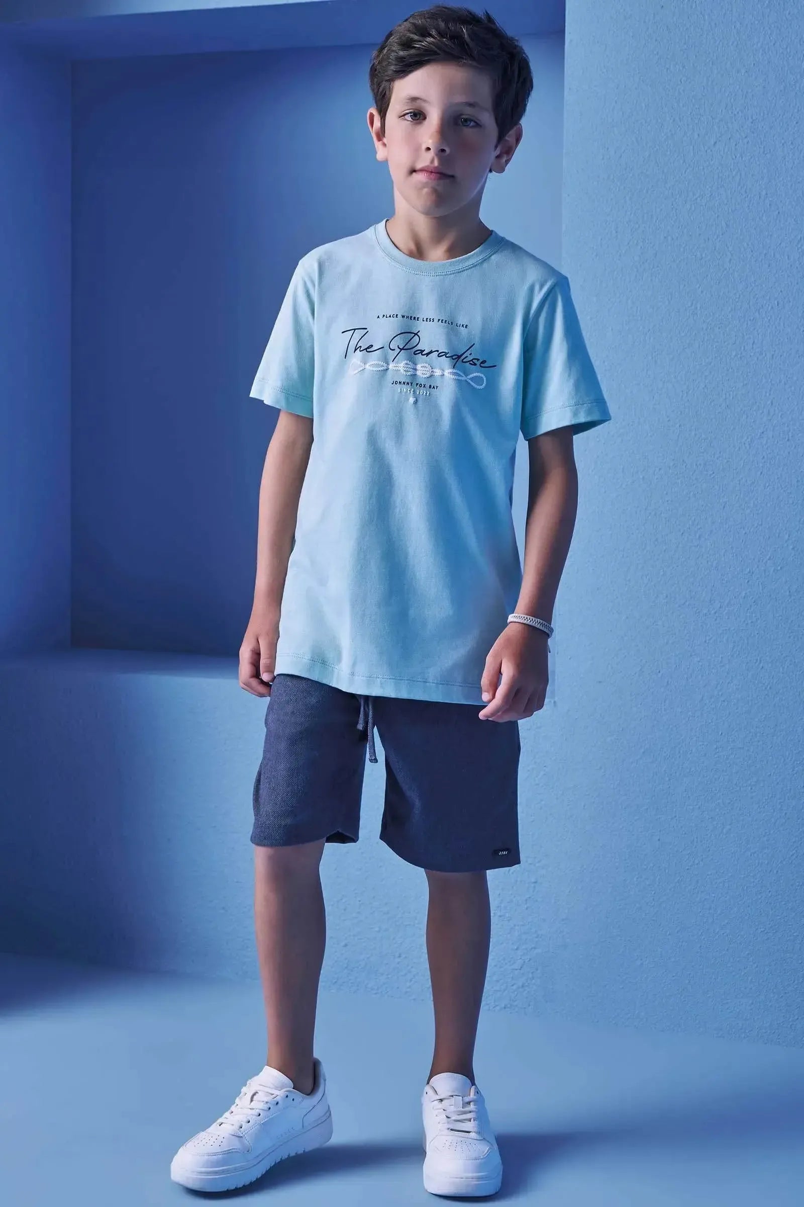 Camiseta em Meia Malha 98655 Johnny Fox Teen Menino