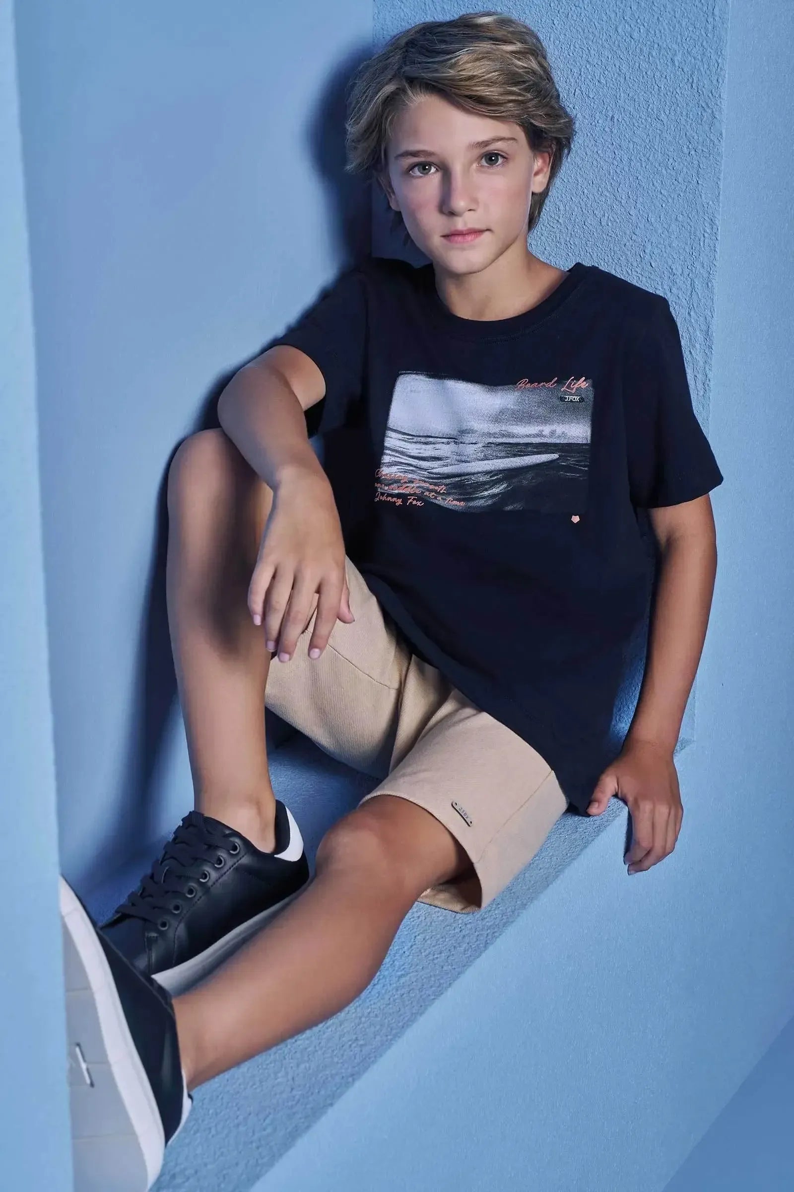 Camiseta em Meia Malha 98659 Johnny Fox Teen Menino