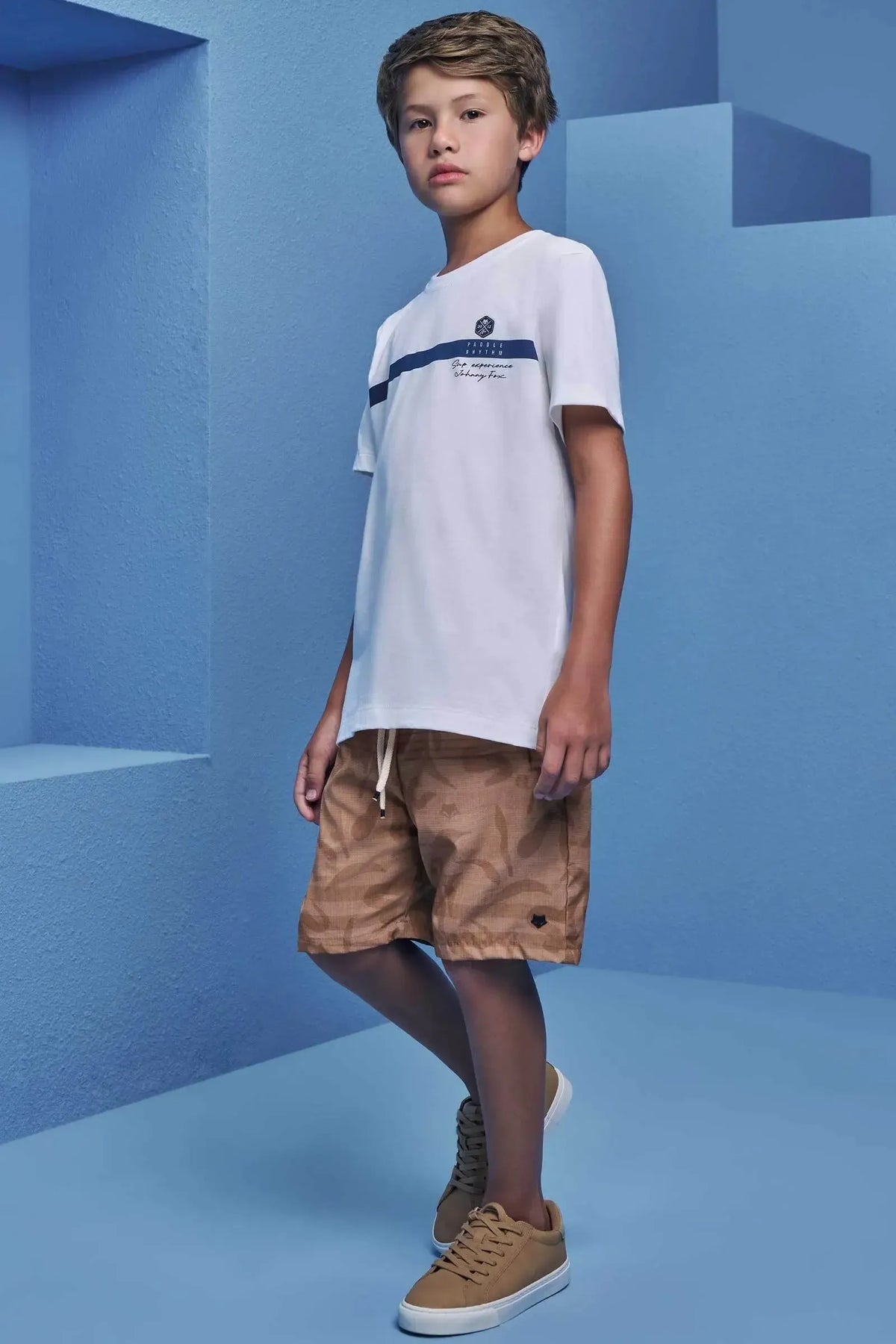 Camiseta em Meia Malha 98661 Johnny Fox Teen Menino