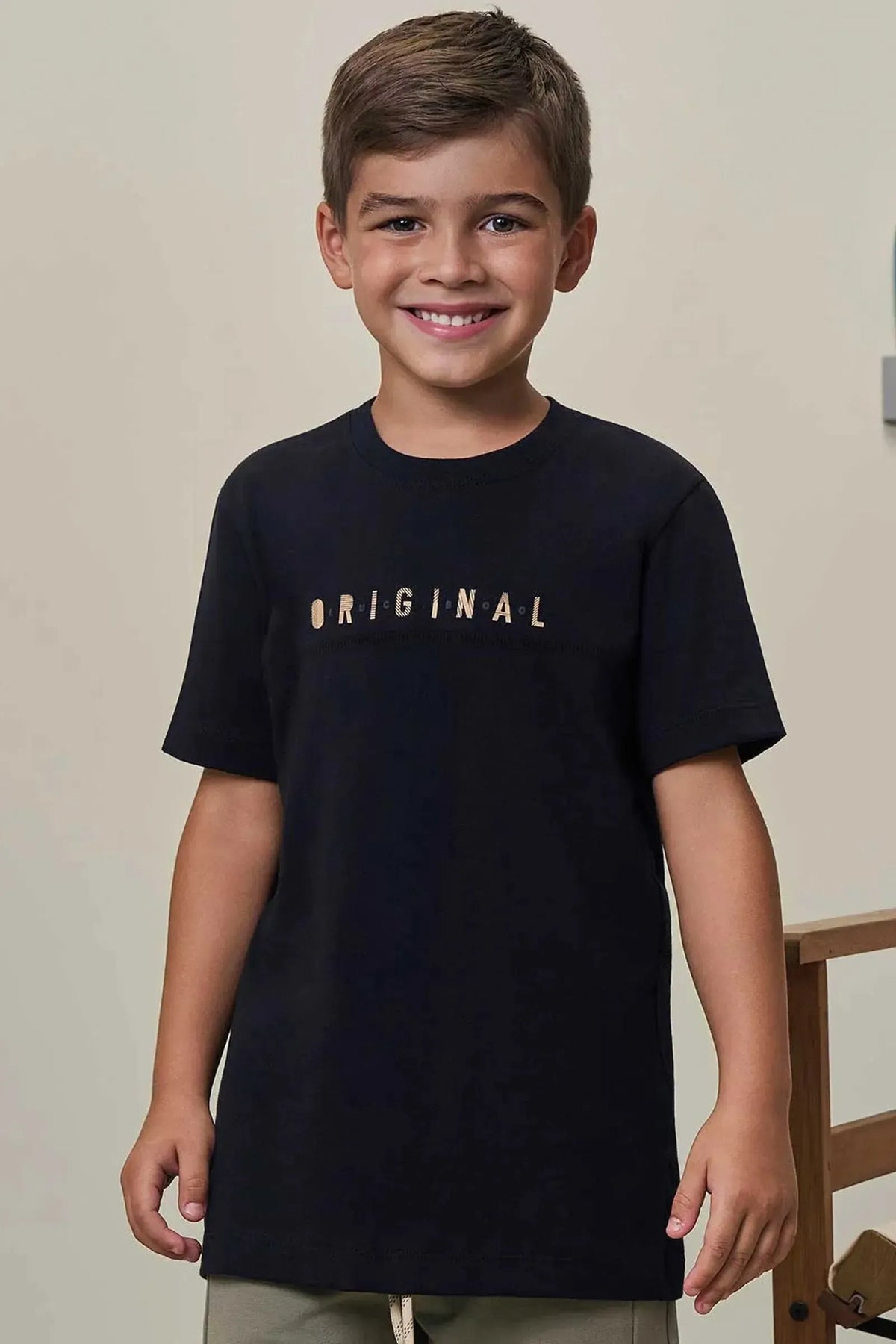 Camiseta em Meia Malha 99601 LucBoo Infantil Menino