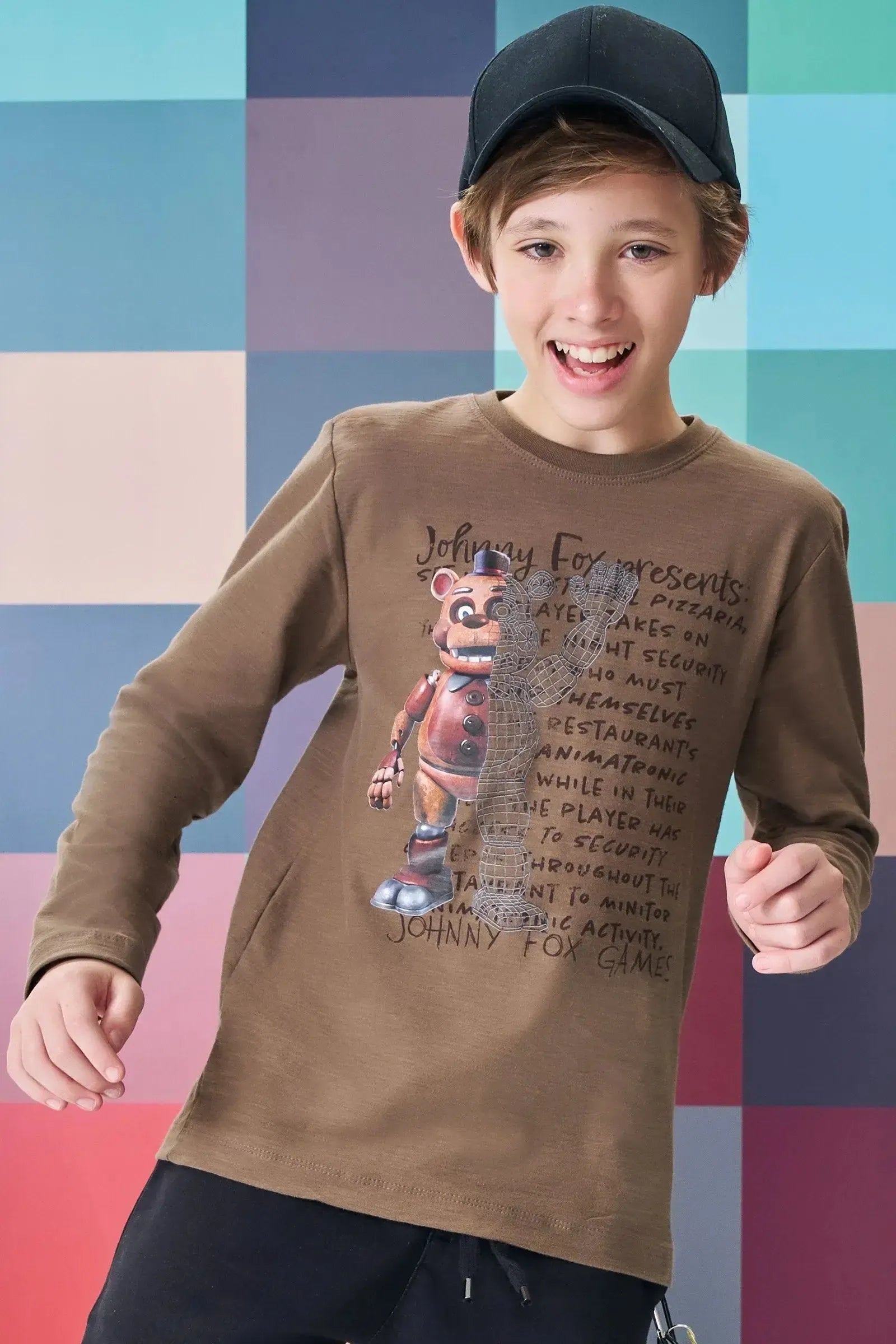 Camiseta em Meia Malha Flamê 89123 Johnny Fox Teen Menino