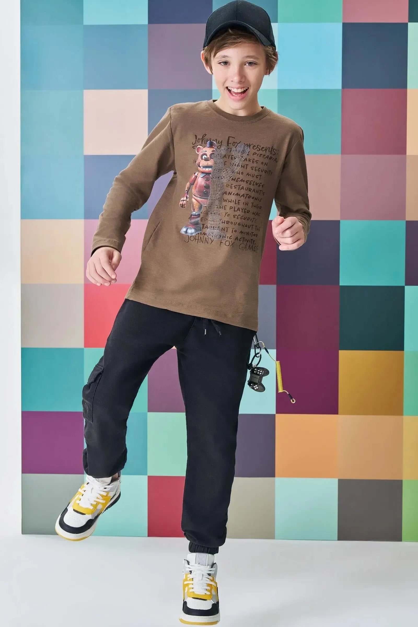 Camiseta em Meia Malha Flamê 89123 Johnny Fox Teen Menino