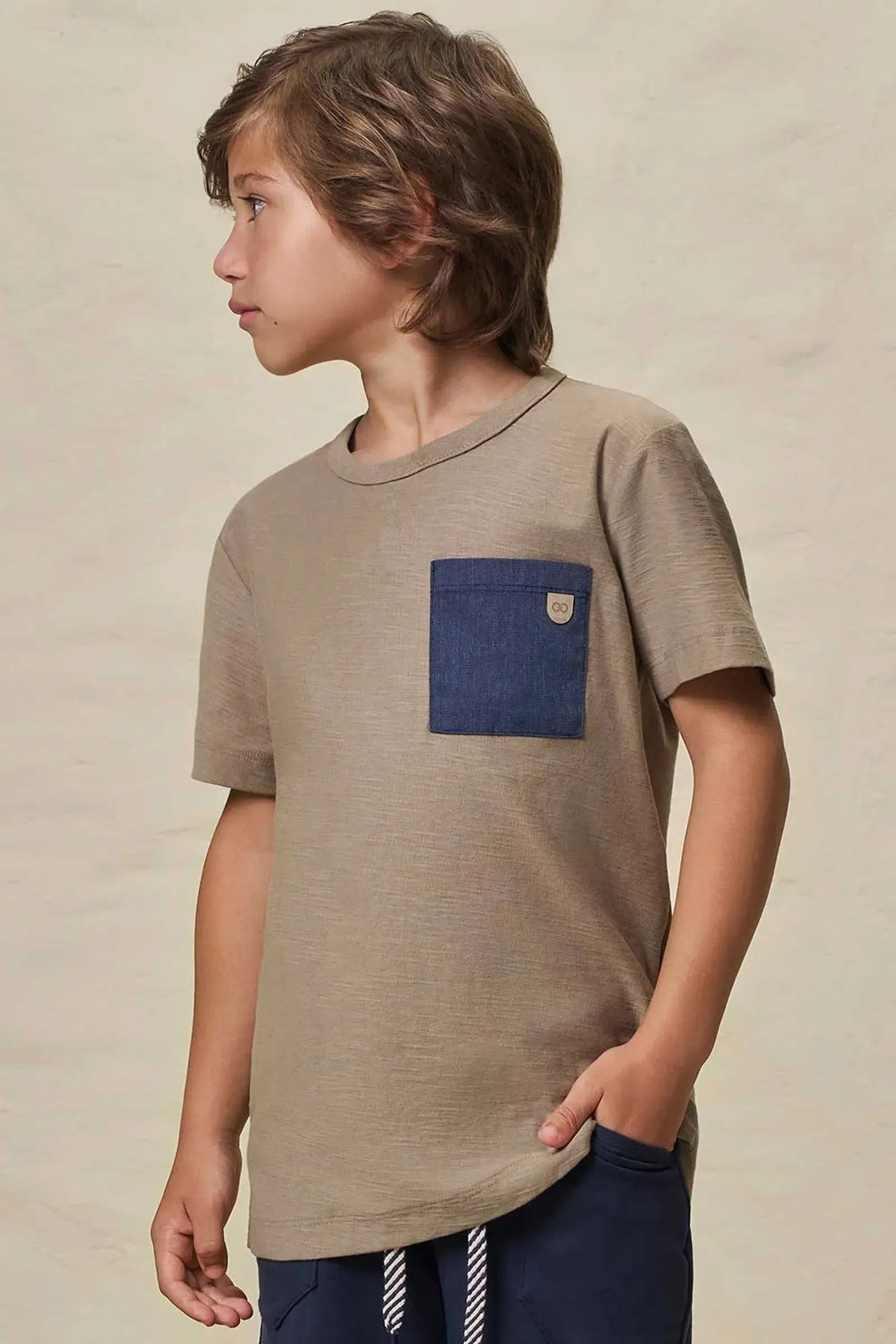 Camiseta em Meia Malha Flamê 98748 LucBoo Infantil Menino