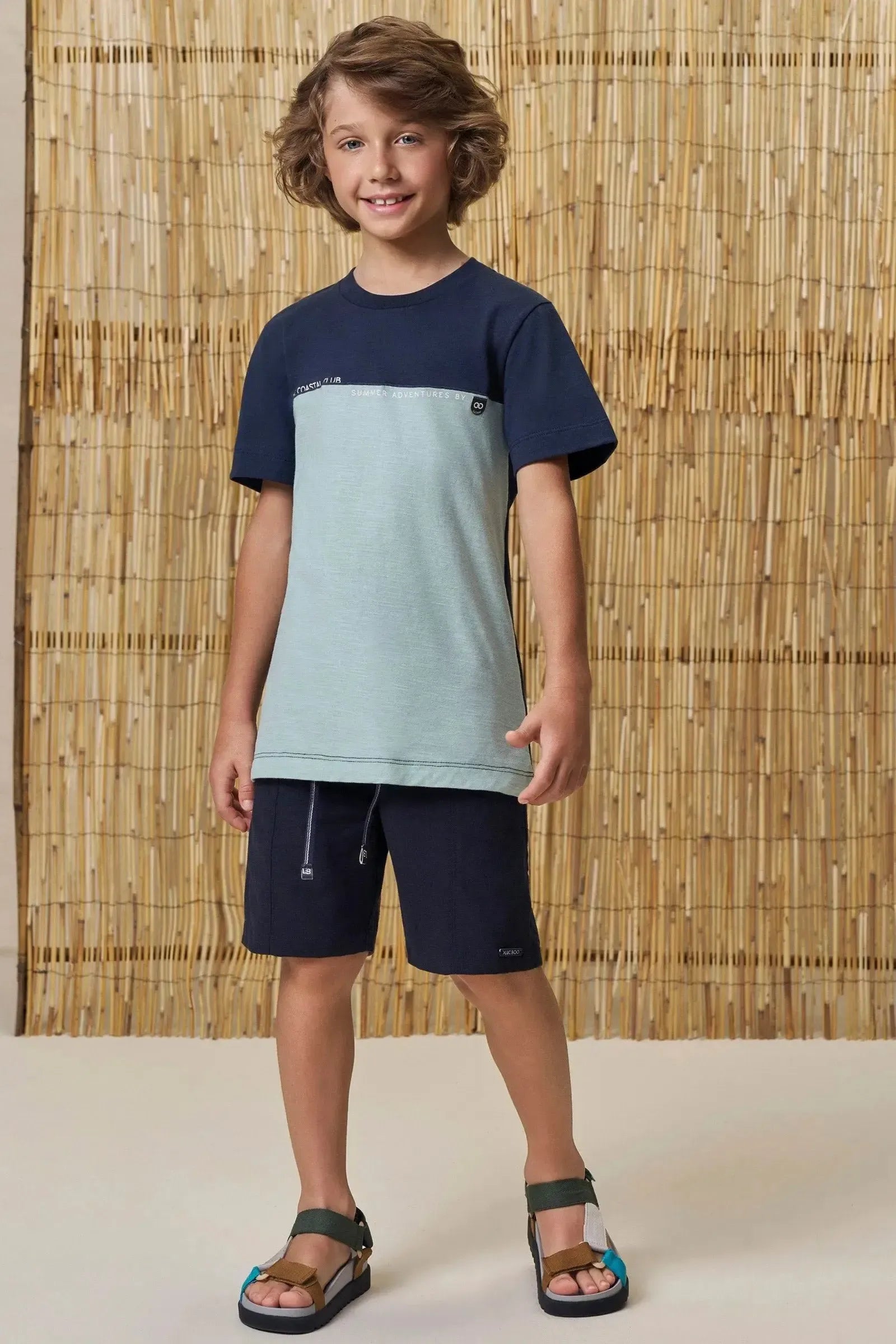 Camiseta em Meia Malha Flamê 98757 LucBoo Infantil Menino