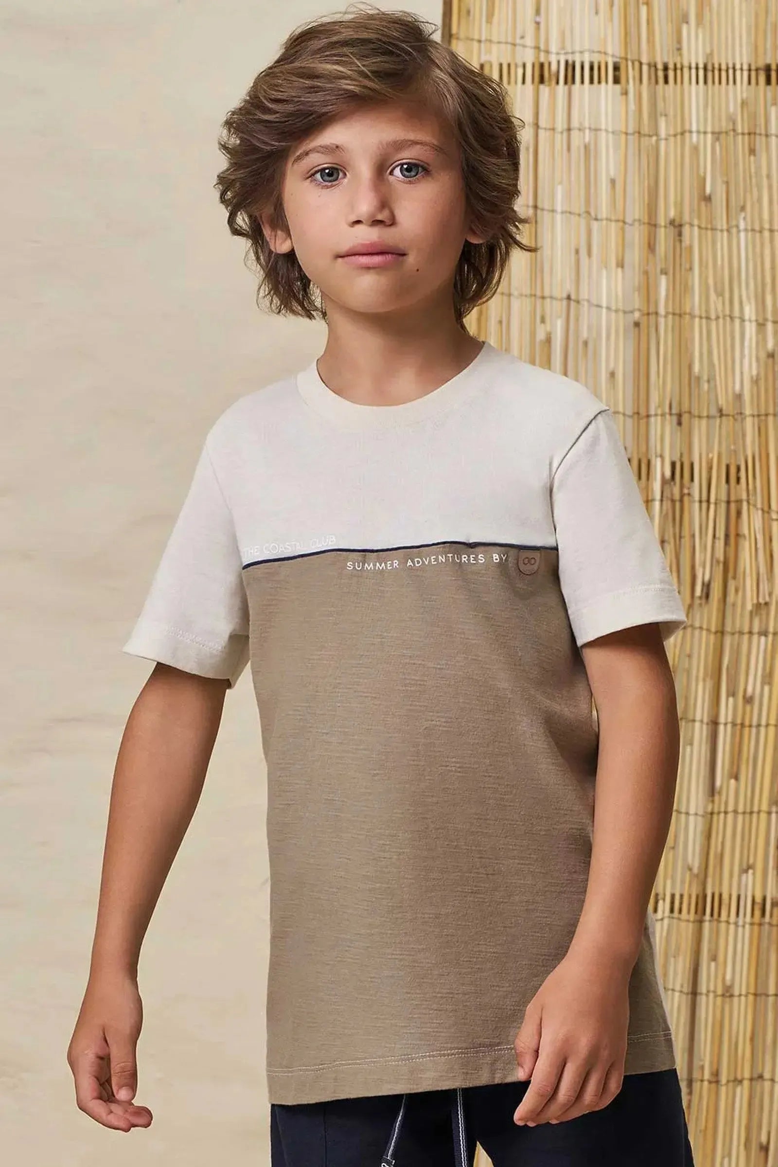 Camiseta em Meia Malha Flamê 98757 LucBoo Infantil Menino