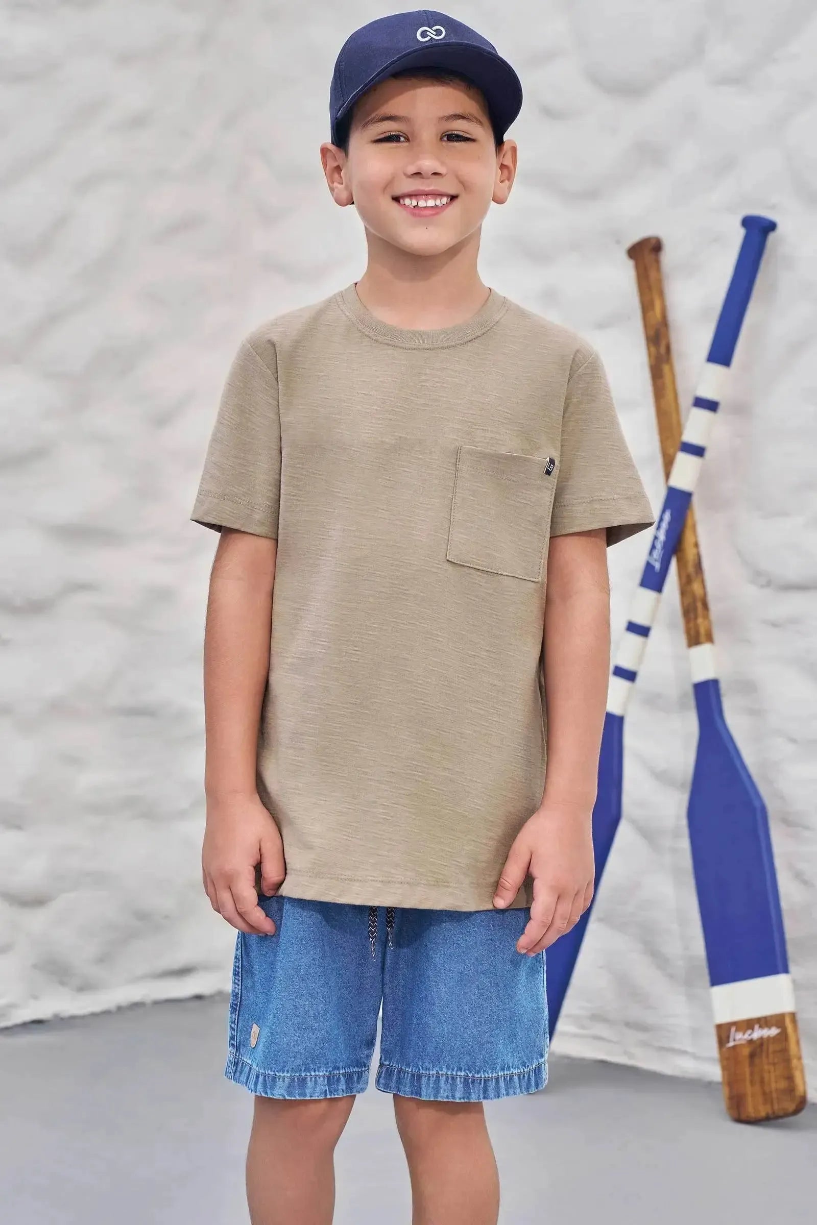 Camiseta em Meia Malha Flamê 99280 LucBoo Infantil Menino
