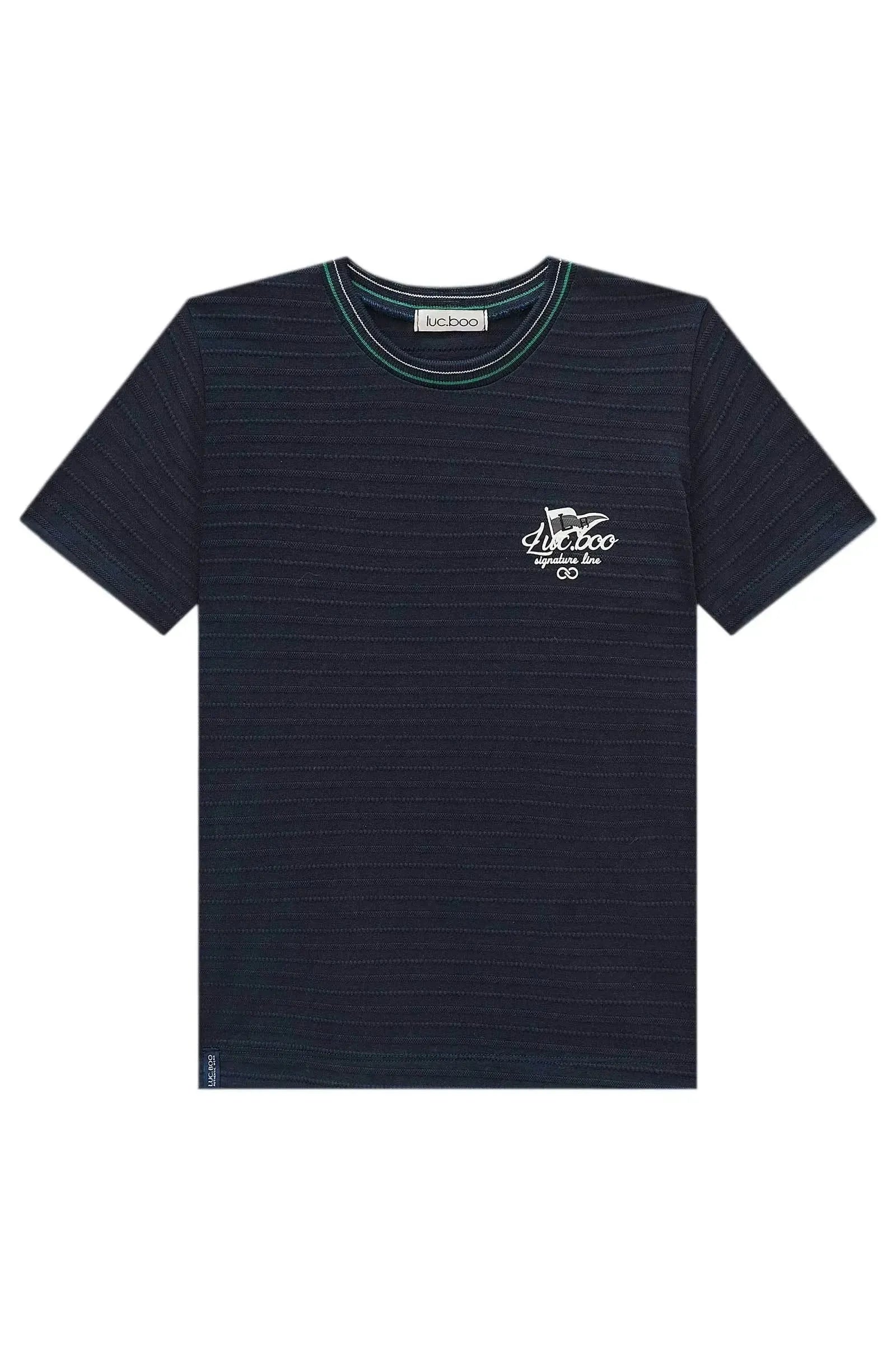 Camiseta em Meia Malha Textura 98421 LucBoo Infantil Menino