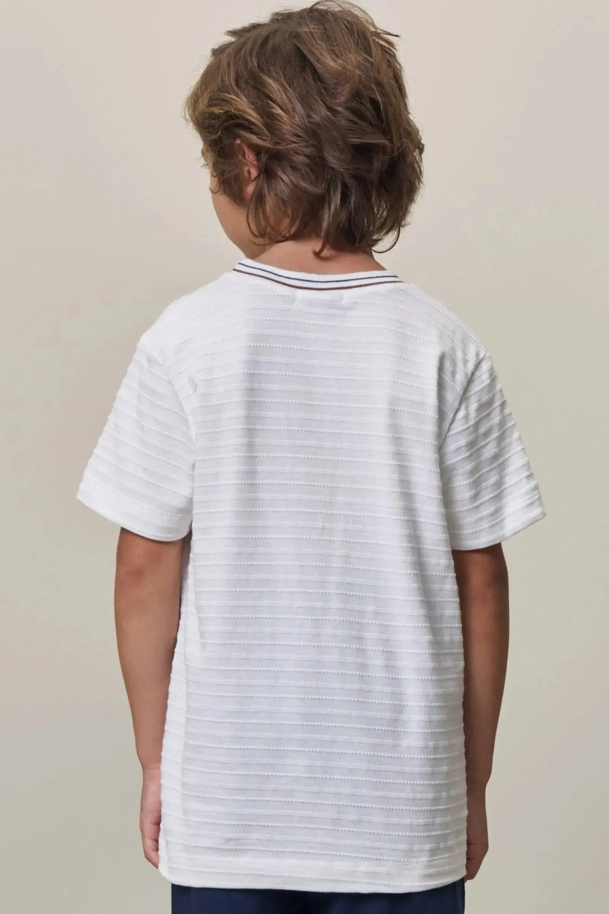 Camiseta em Meia Malha Textura 98421 LucBoo Infantil Menino