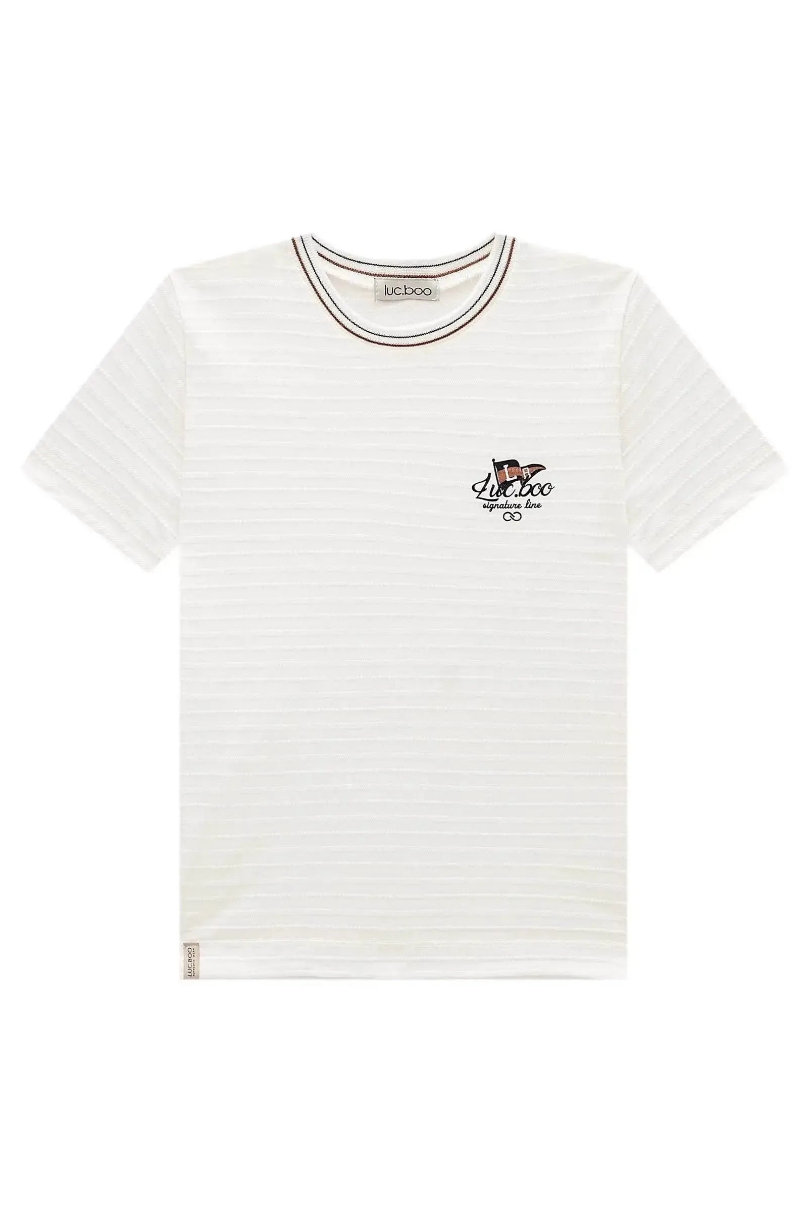 Camiseta em Meia Malha Textura 98421 LucBoo Infantil Menino