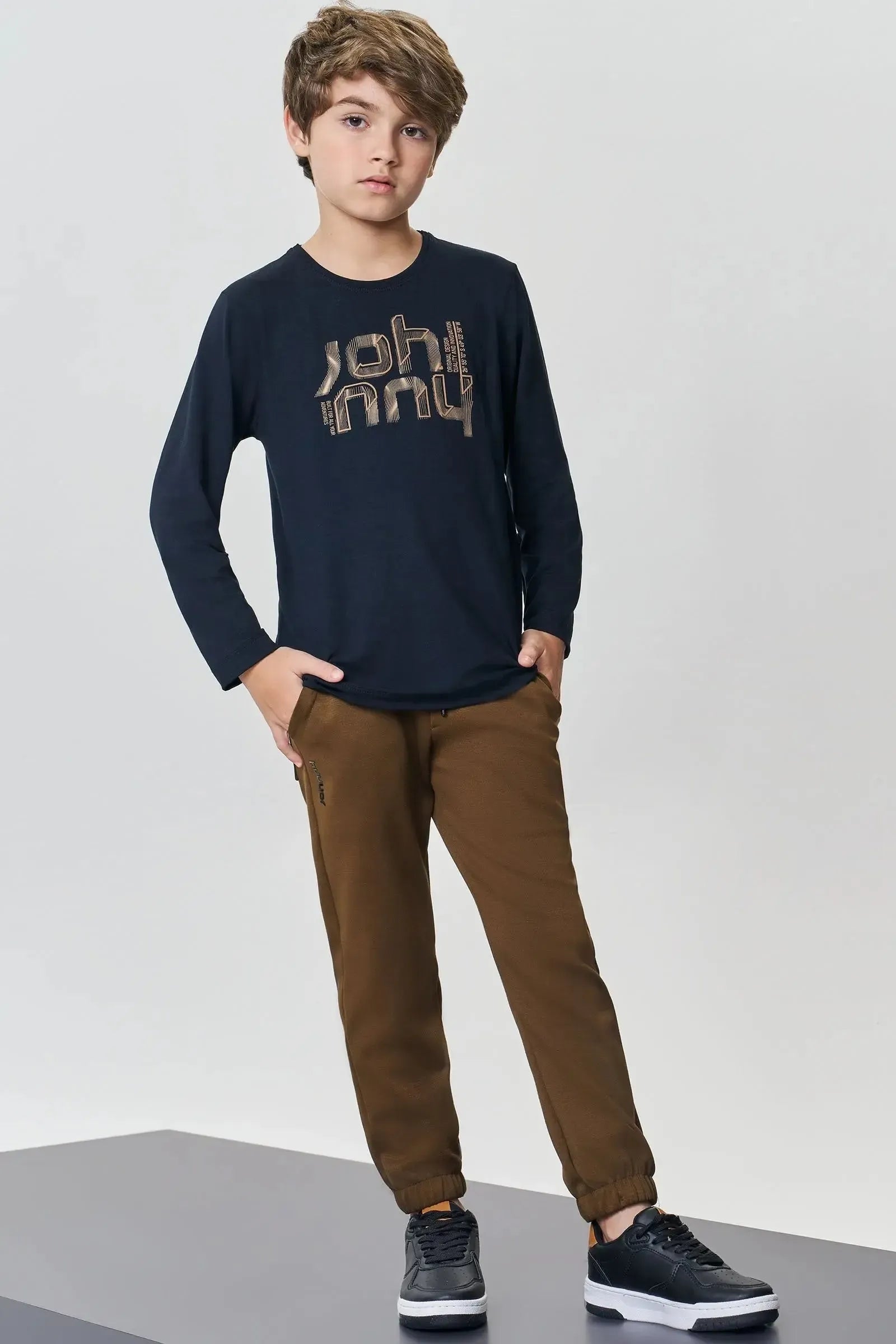 Camiseta em Modal com Elastano 92942 Johnny Fox Teen Menino