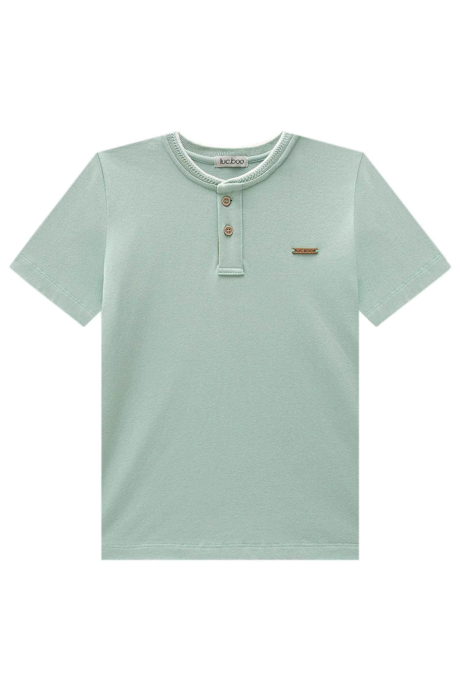 Camiseta em Piquet com Elastano 99009 LucBoo Infantil Menino