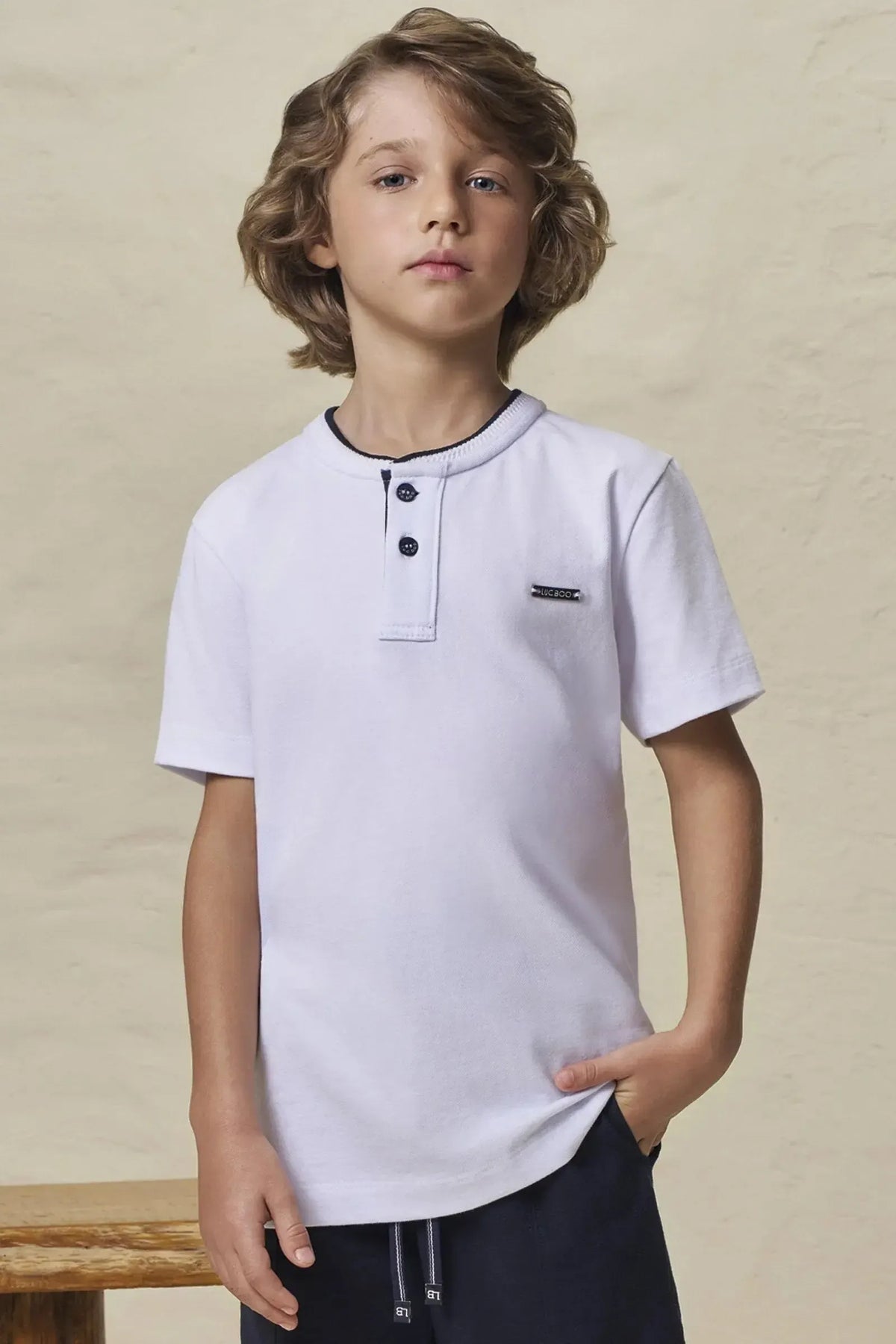 Camiseta em Piquet com Elastano 99009 LucBoo Infantil Menino