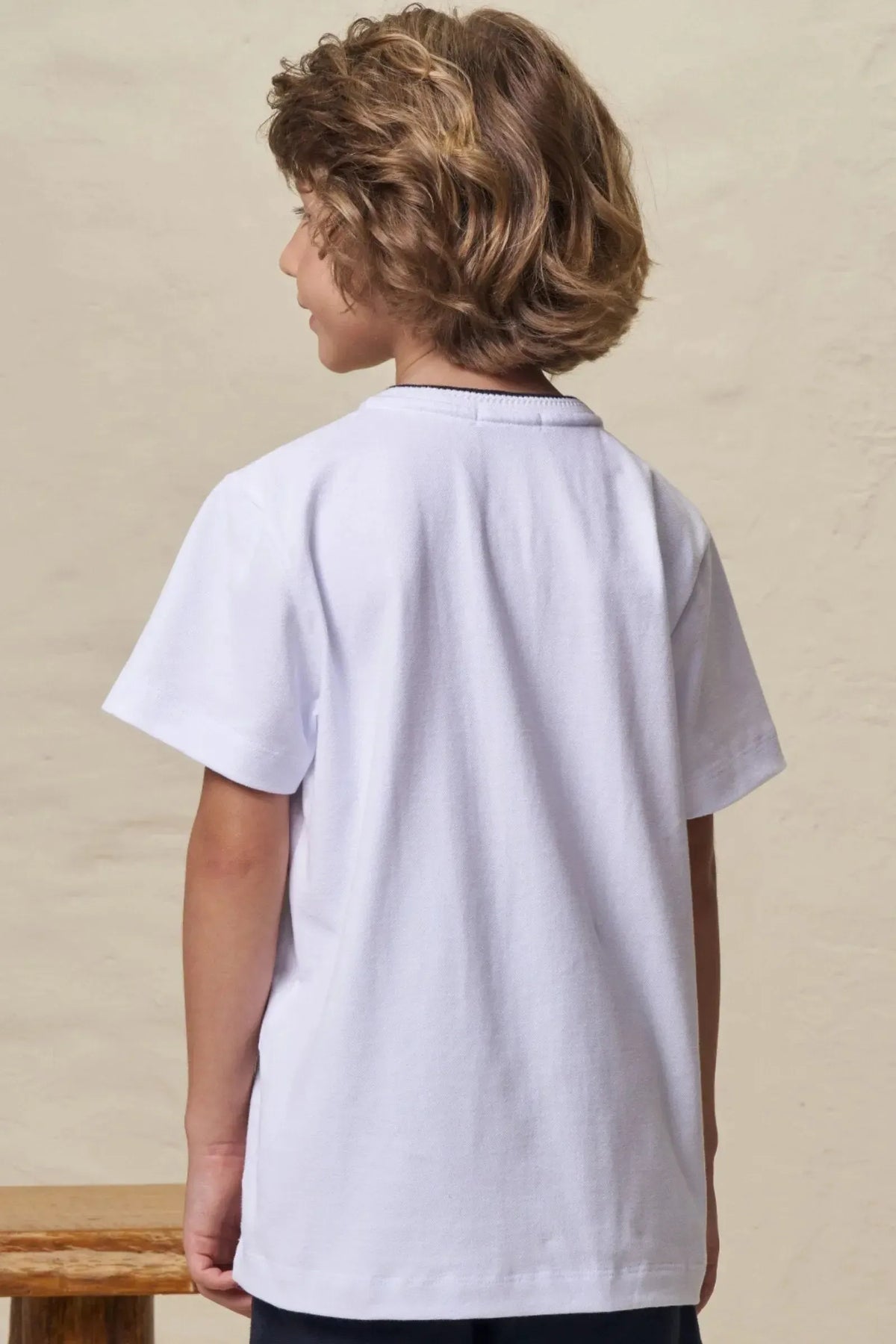 Camiseta em Piquet com Elastano 99009 LucBoo Infantil Menino