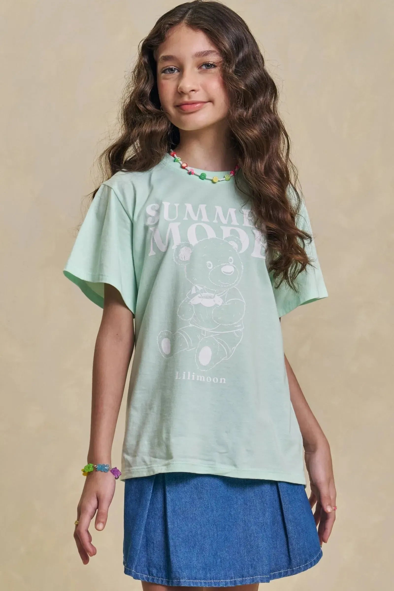 Camiseta Over em Meia Malha 95062 Lilimoon Teen Menina
