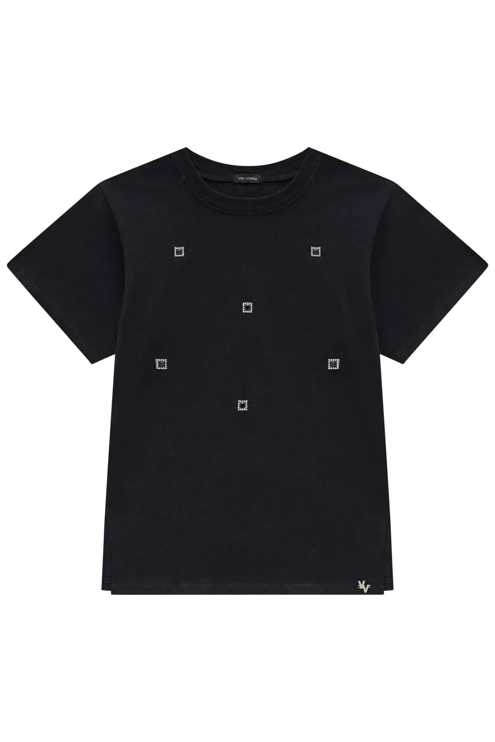 Camiseta Over em Meia Malha 85157 Vic&Vicky Teen Menina