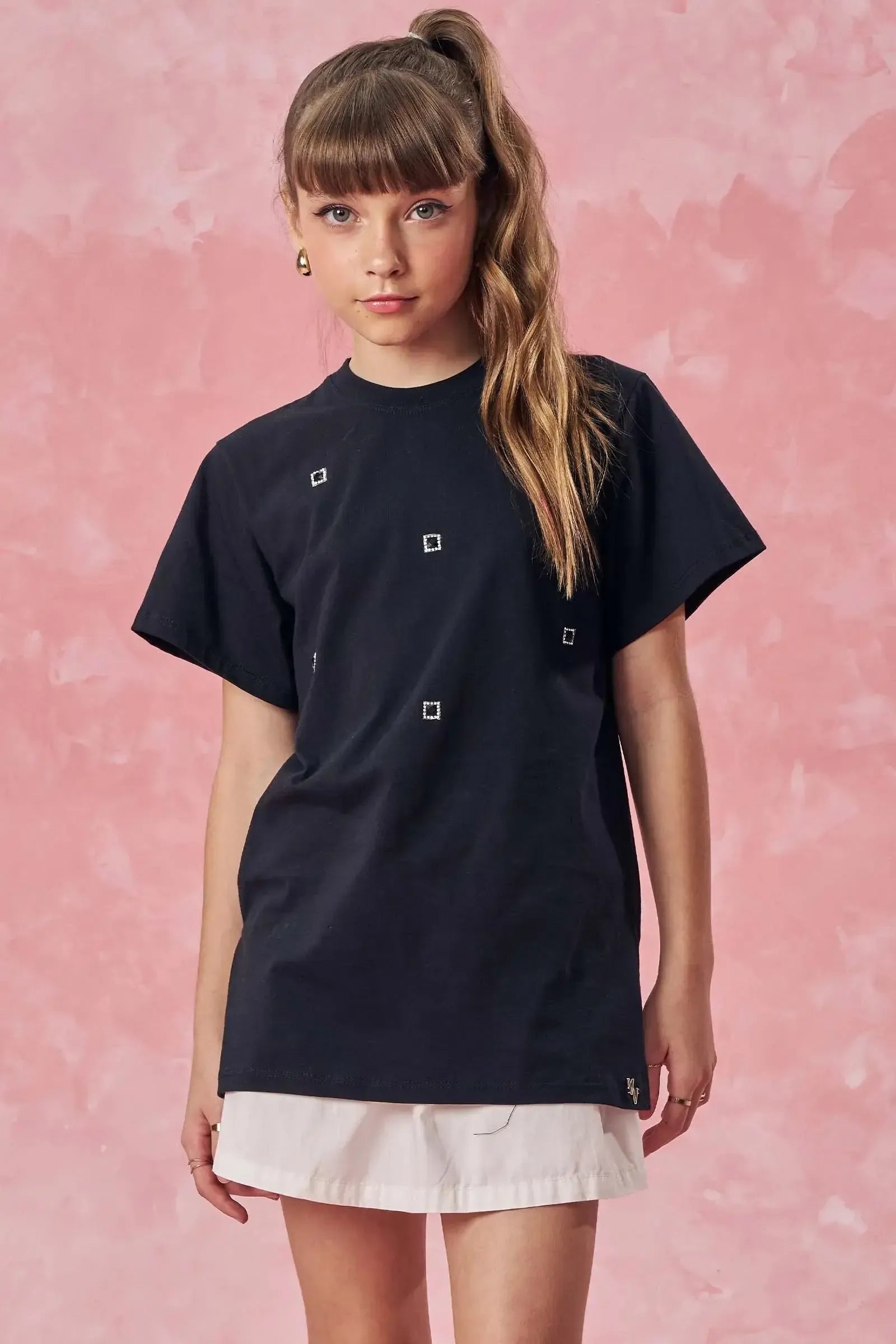 Camiseta Over em Meia Malha 85157 Vic&Vicky Teen Menina