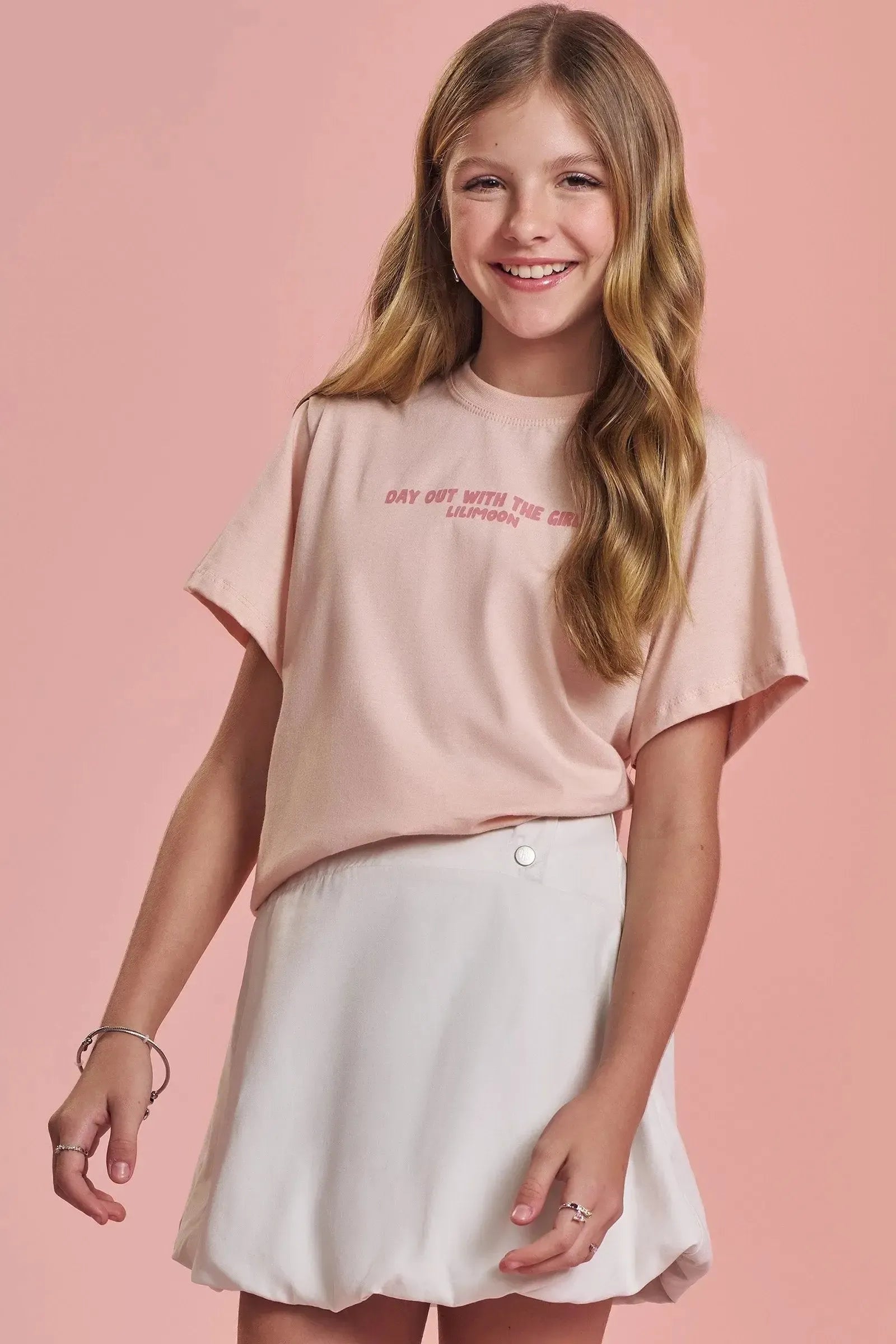 Camiseta Over em Meia Malha 92741 Lilimoon Teen Menina