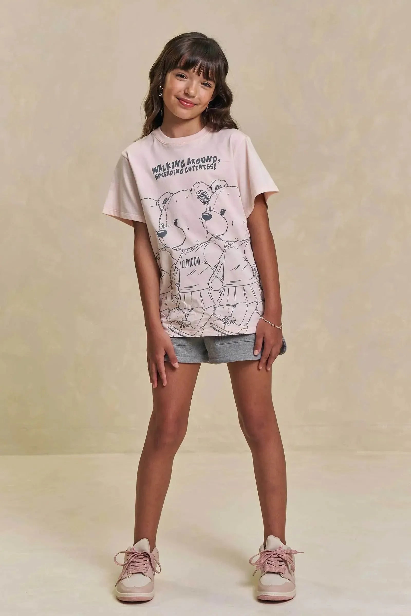 Camiseta Over em Meia Malha 94910 Lilimoon Teen Menina